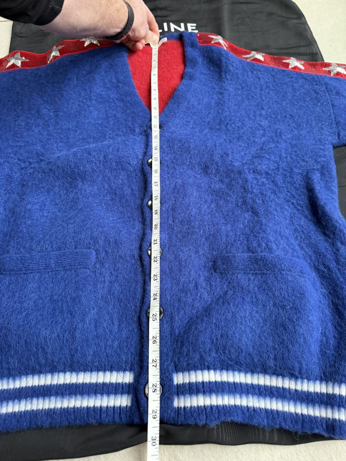 Celine $3.2k 🤑 SS23 Celine embellished sequin star cardigan alpaca Size US S / EU 44-46 / 1 - 9 Thumbnail