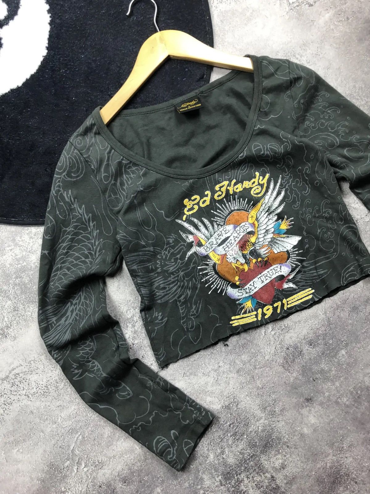 Ed Hardy ED HARDY x URBAN OUTFITTERS Long Sleeve Punk Y2k Streetwear Size S / US 4 / IT 40 - 3 Thumbnail