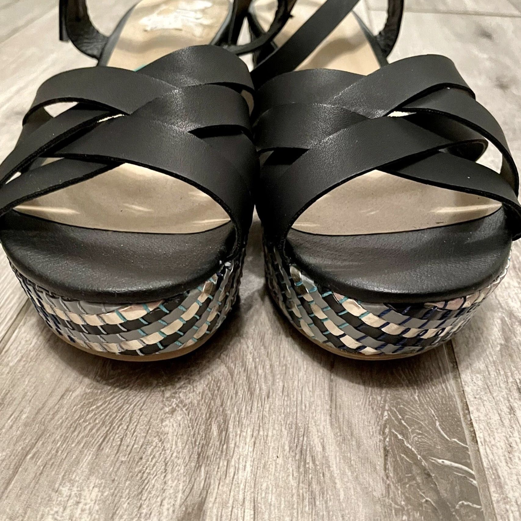 Nautica Nautica Sandal Platform Wedge Vegan Leather Boho Black 7.5 Women Size US 8 / IT 38 - 8 Thumbnail