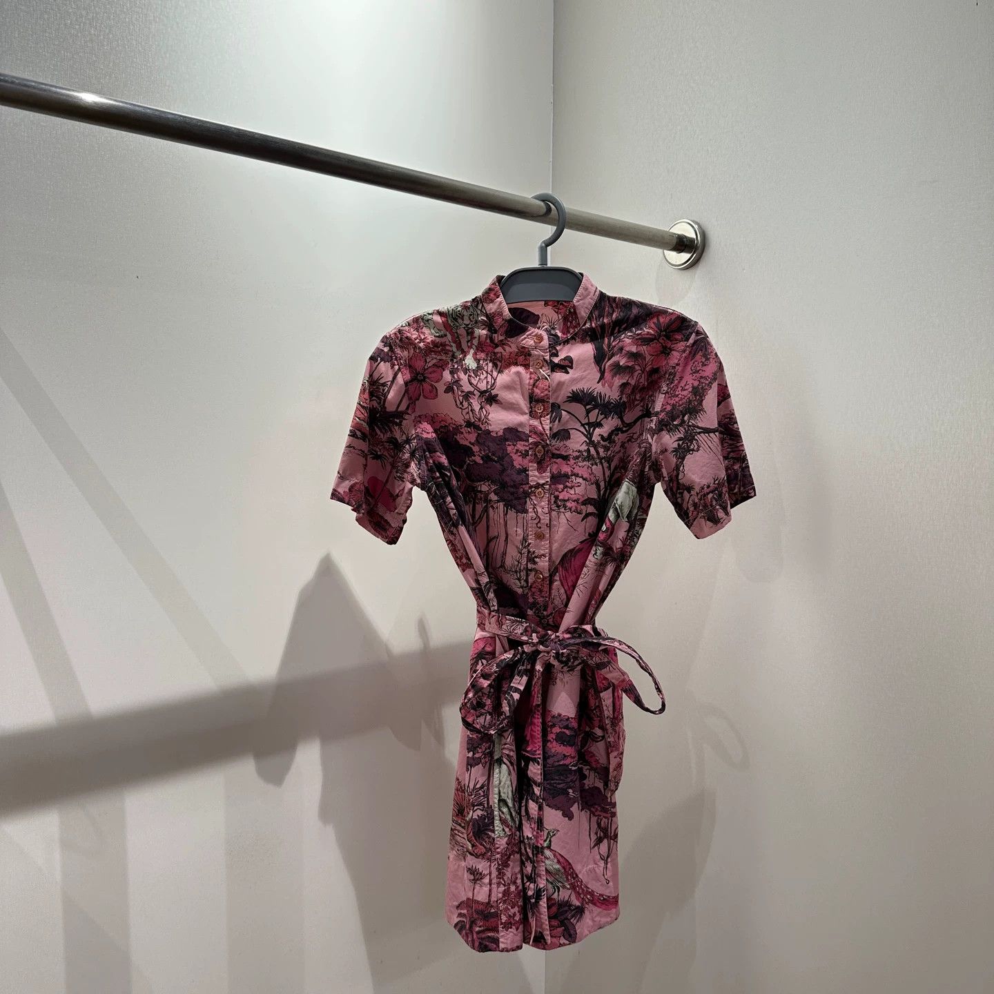 Christian Dior Monsieur Dior apr694 Jungle Floral short sleeve shirt dress 34 cotton Size XS / US 0-2 / IT 36-38 - 1 Thumbnail