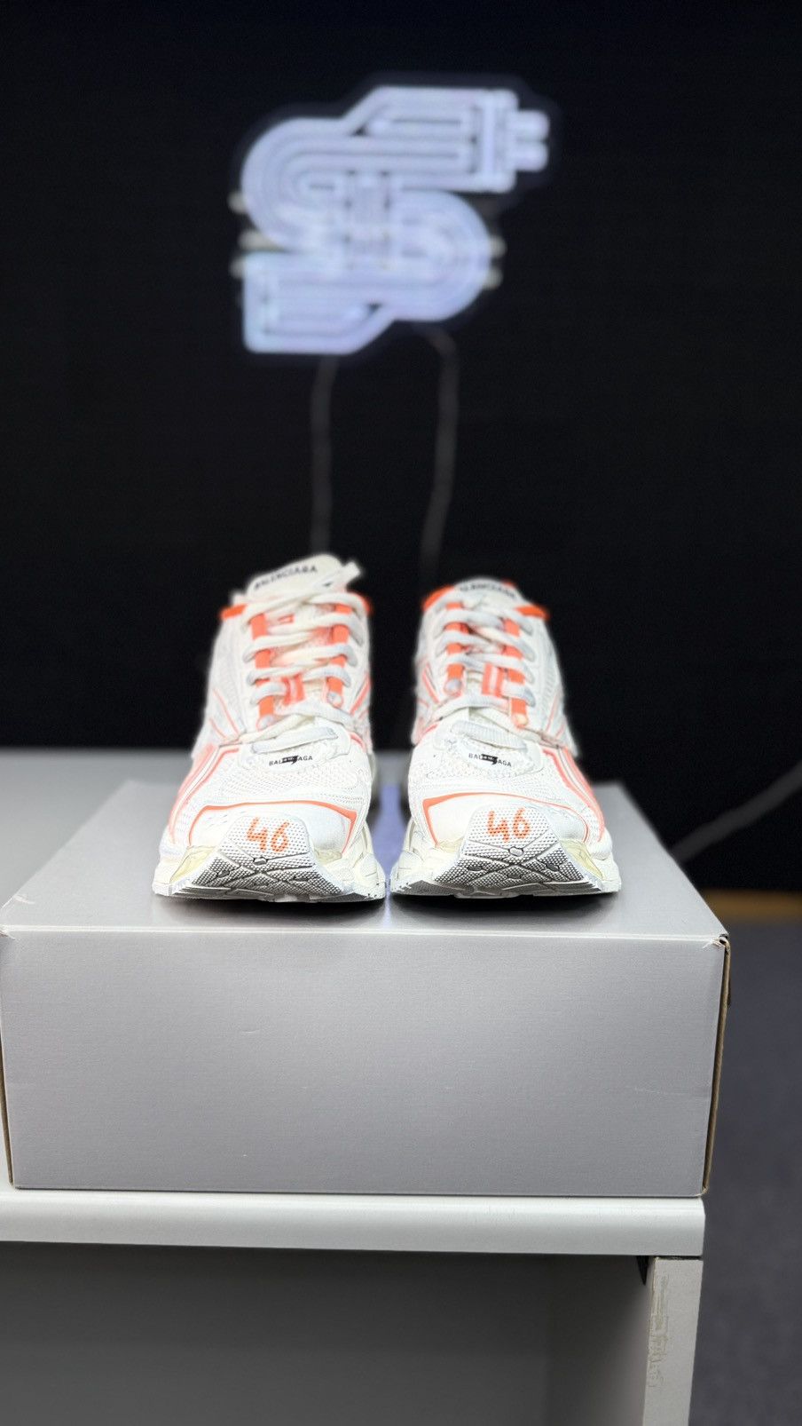 Balenciaga Balenciaga Runner White/Tangerine Size US 13 / EU 46 - 5 Thumbnail