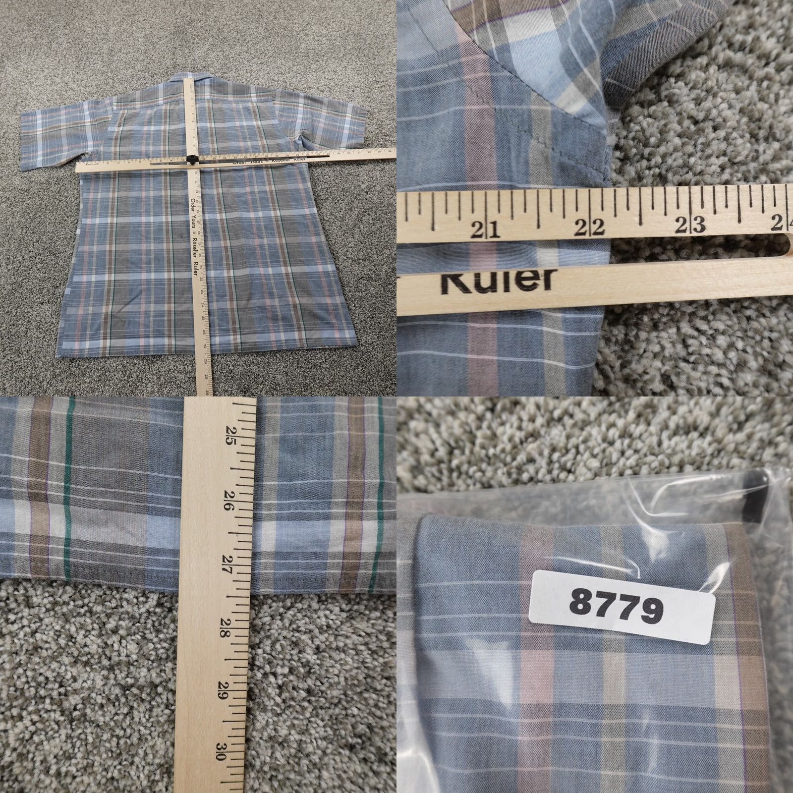 Van Heusen VTG Van Heusen Shirt Mens M Blue Short Sleeve Button Down Dress Shirt Preppy Casual Size US M / EU 48-50 / 2 - 9 Thumbnail