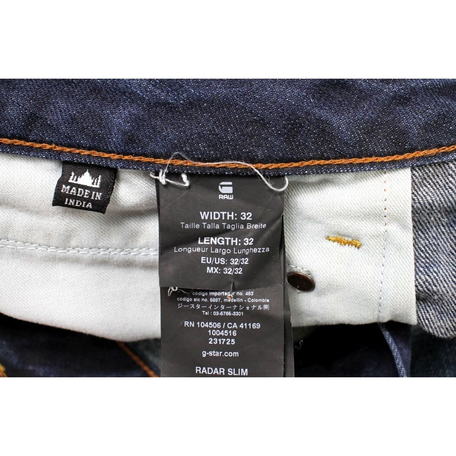 G-Star G-STAR Radar Slim Jeans Men's W32/L32 Whiskers Faded Denim Blue Size US 32 / EU 48 - 6 Thumbnail