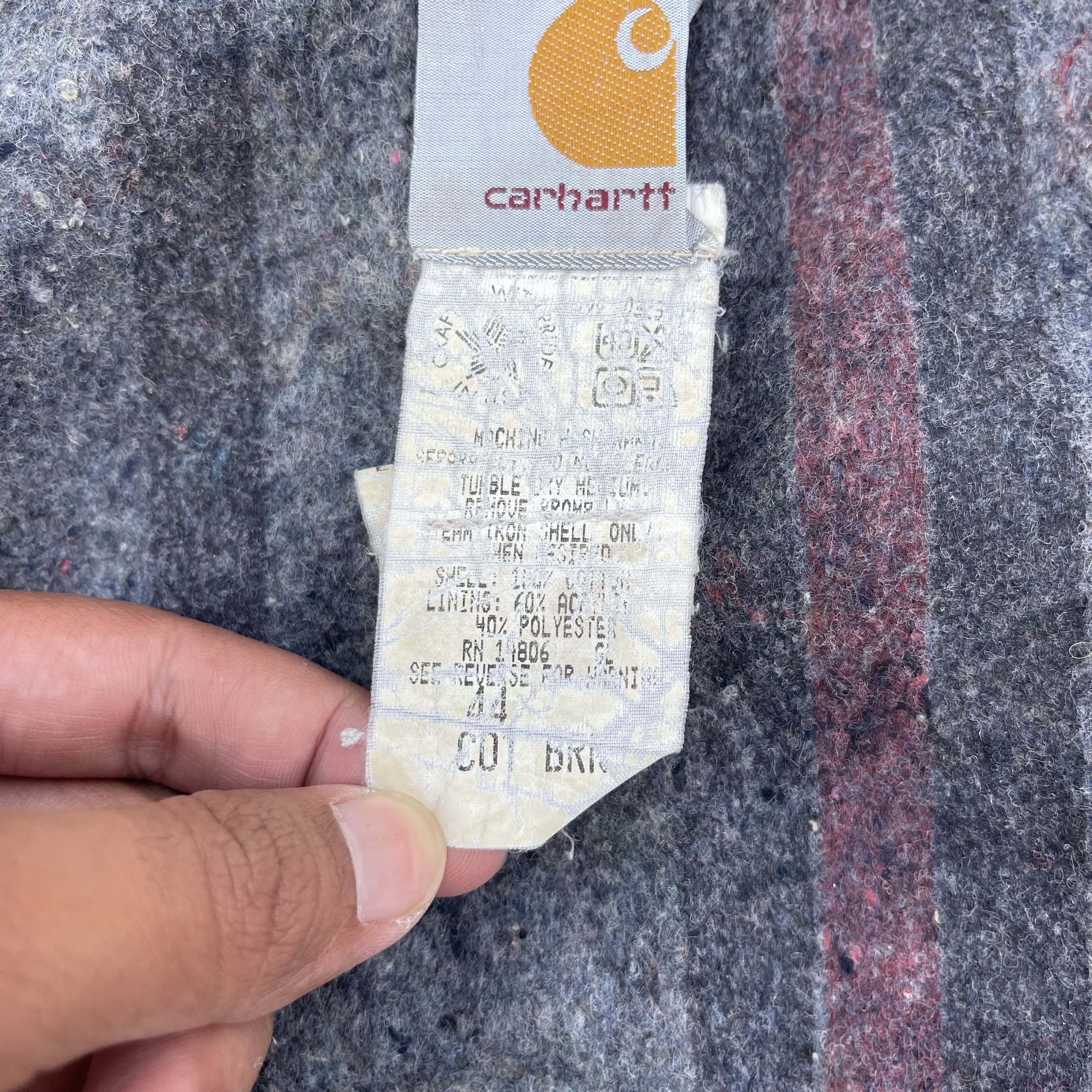 Carhartt × Carhartt Wip × Vintage Vtg 90s Carhartt Detroit Blanket Lined Workwear Jacket Size US XL / EU 56 / 4 - 9 Thumbnail