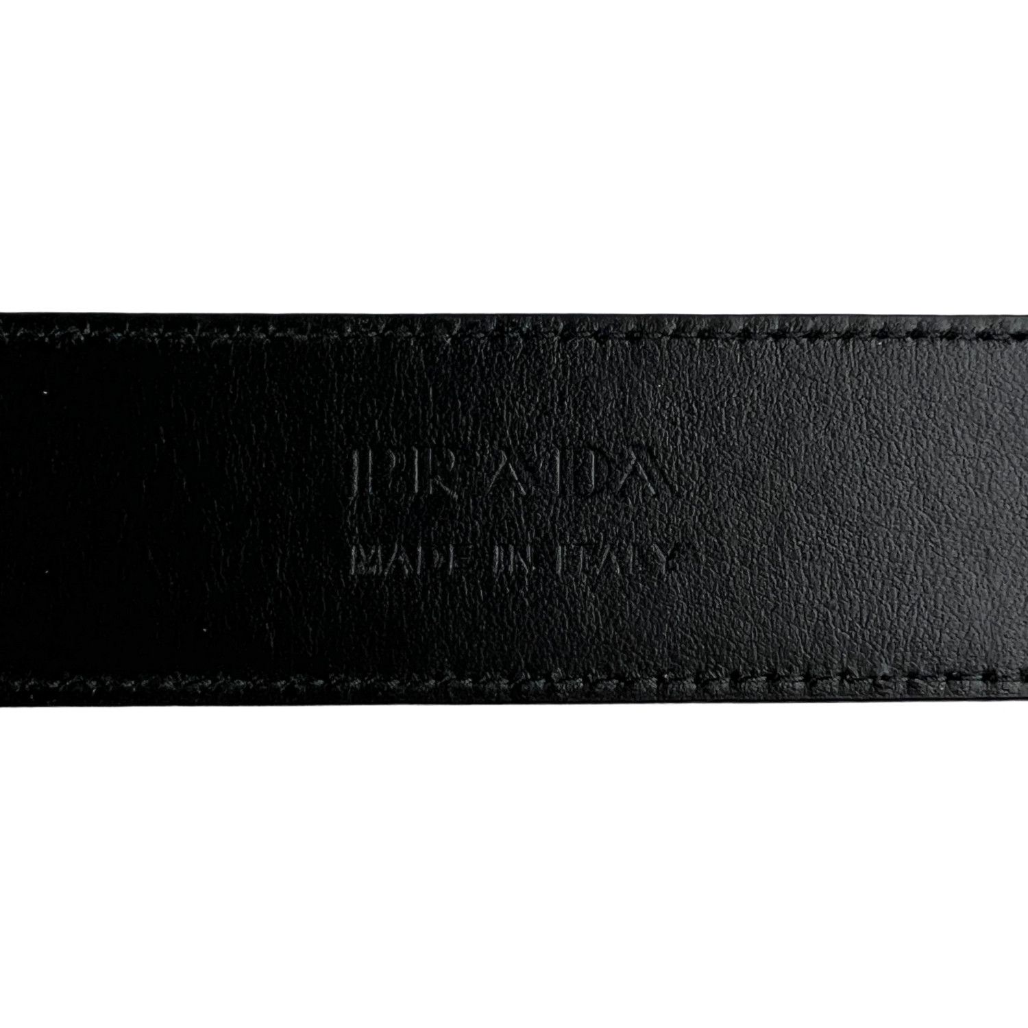 Prada Prada Leather Logo Silver Buckle Belt Size ONE SIZE - 5 Thumbnail
