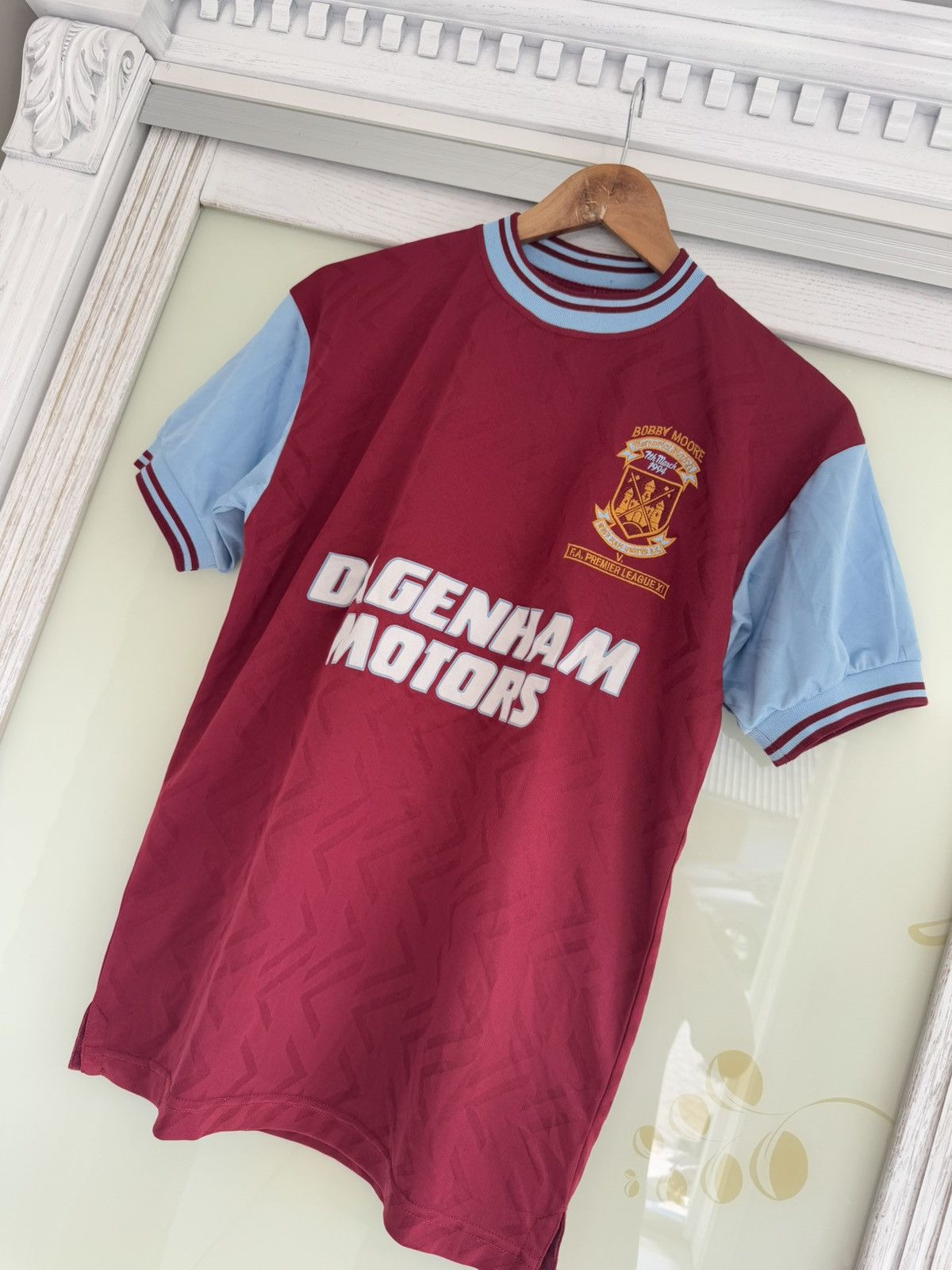 Other Vintage West Ham 1994 Score Draw Soccer Jersey Football Kit Size US S / EU 44-46 / 1 - 3 Thumbnail