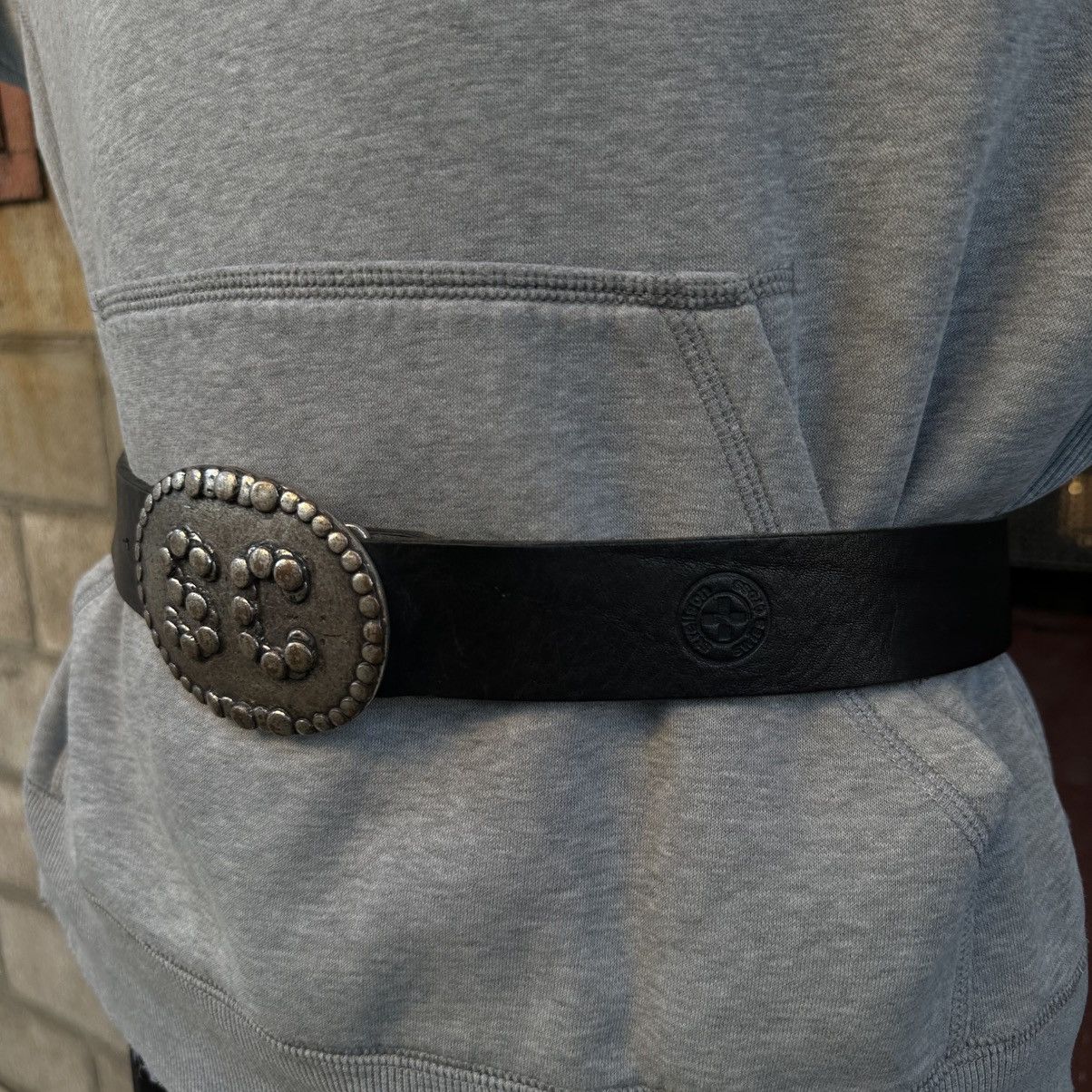 Japanese Brand Vintage Japan Leather Belt SC Size 93 cm Western Y2K 00s USA Size ONE SIZE - 2 Thumbnail