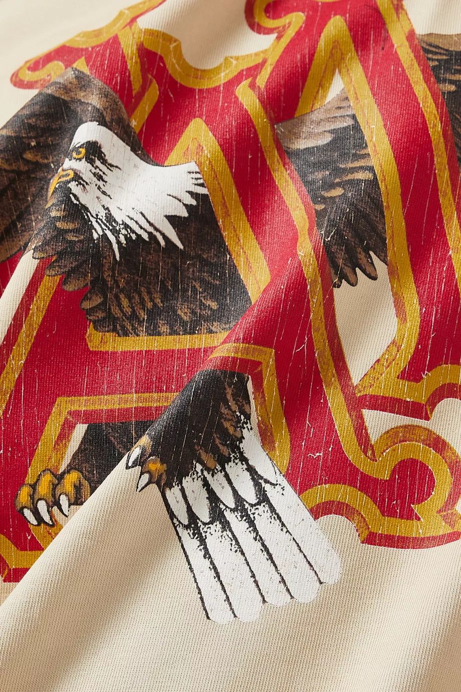 Amiri o1h1sh10525 Vintage Eagle Oversized T-Shirt in Natural/White Size US M / EU 48-50 / 2 - 5 Thumbnail