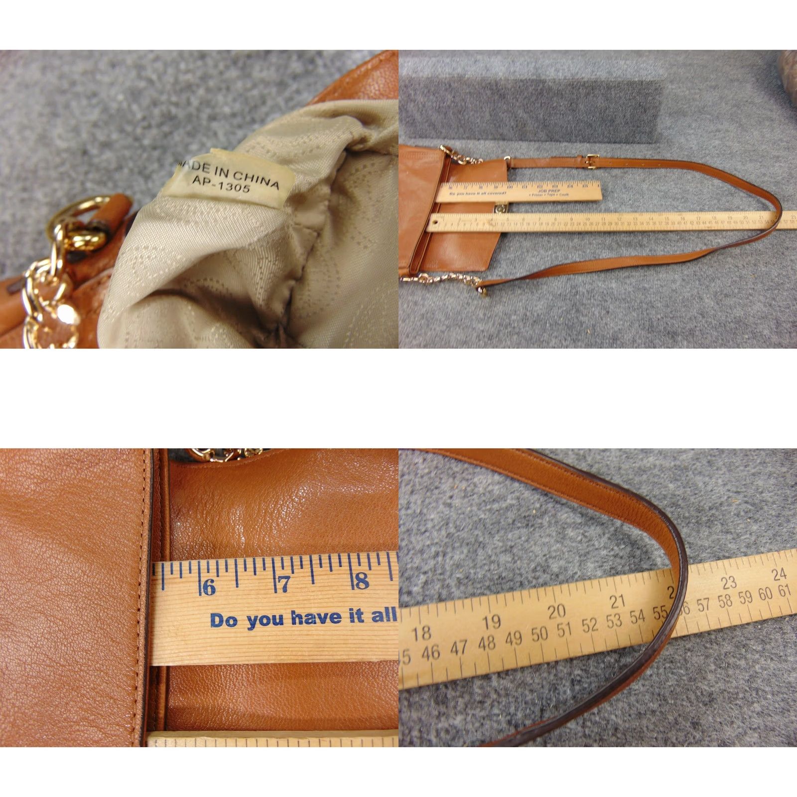 Michael Kors Michael Kors Hamilton Crossbody Bag Brown Leather Small Lock Chain Strap Clutch Wristlet Size ONE SIZE - 9 Thumbnail
