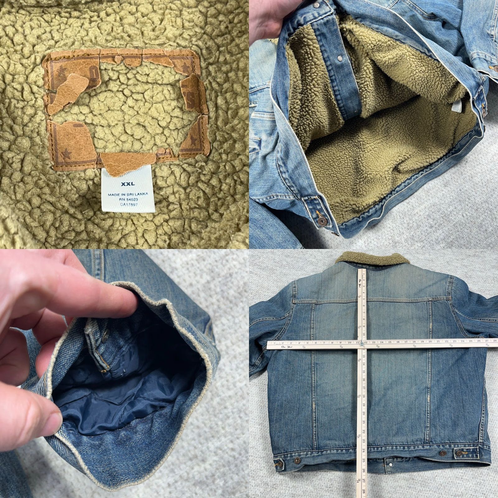 Old Navy Old Navy Denim Jacket Men 2XL Denim Jacket Mens 2XL Blue Lined Sherpa Trucker Modern Classic Casual Workwear Jacket Size US XXL / EU 58 / 5 - 8 Thumbnail