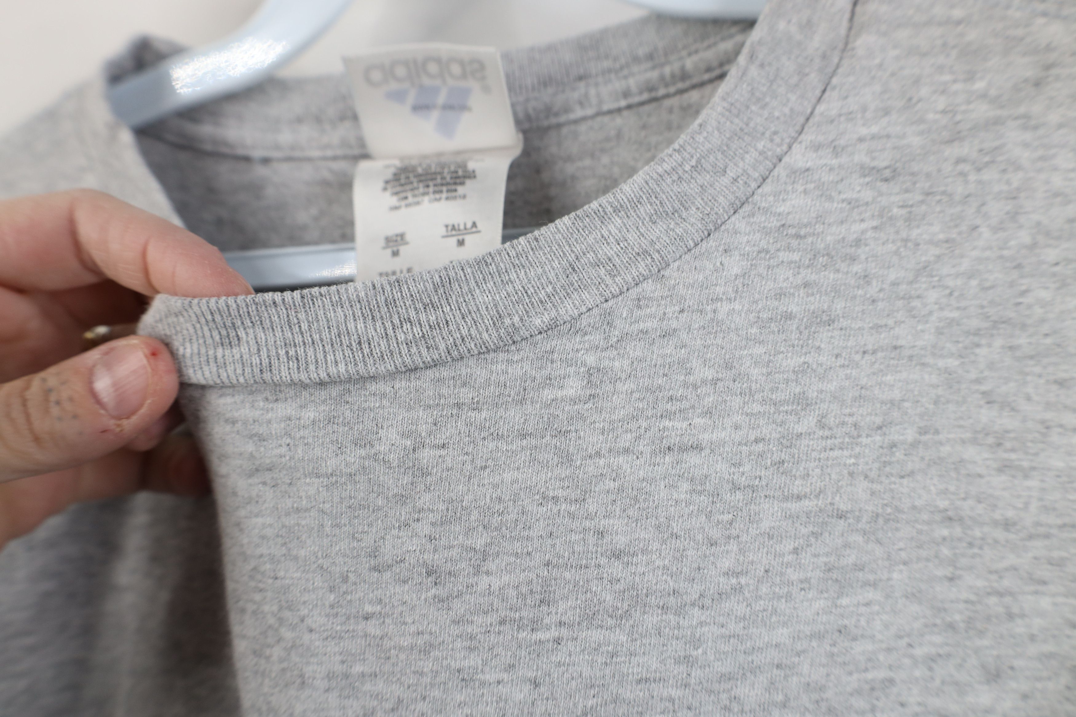 Adidas Vintage 90s Y2K Adidas Big Logo Long Sleeve T-Shirt Gray Size US M / EU 48-50 / 2 - 5 Thumbnail