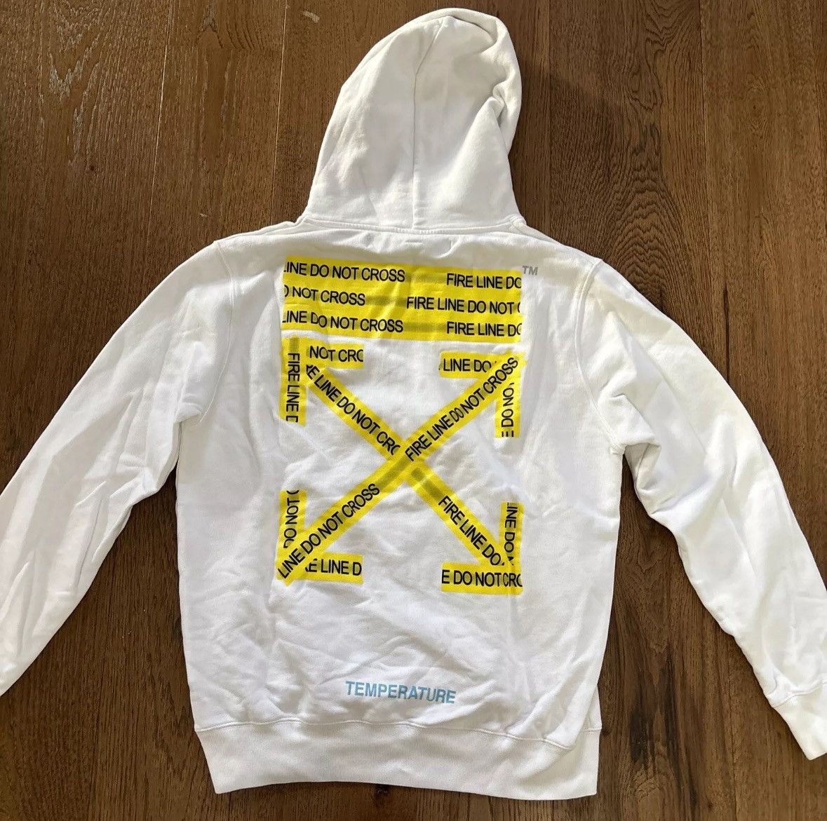 Off White Off White Firetape Hoodie Size Small Grailed