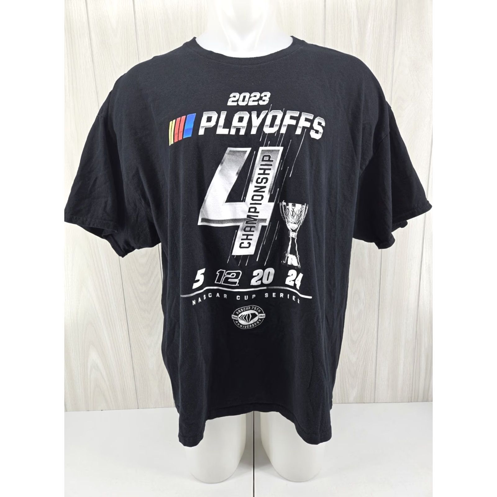 NASCAR NASCAR Playoffs Graphic Tee Shirt Black 2XL Mens T-Shirt Short Sleeve Adult 2023 Graphic NASCAR Shirts Mens 2XL Black Size US XXL / EU 58 / 5 - 2 Thumbnail