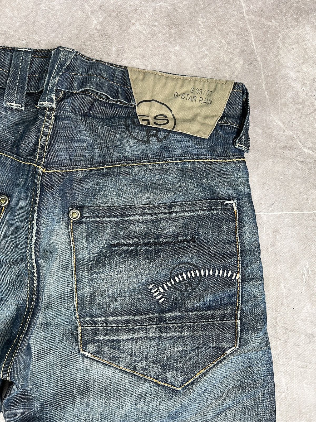 G-Star G star Raw regular boot cut rap jeans pants y2k Size US 31 - 9 Thumbnail