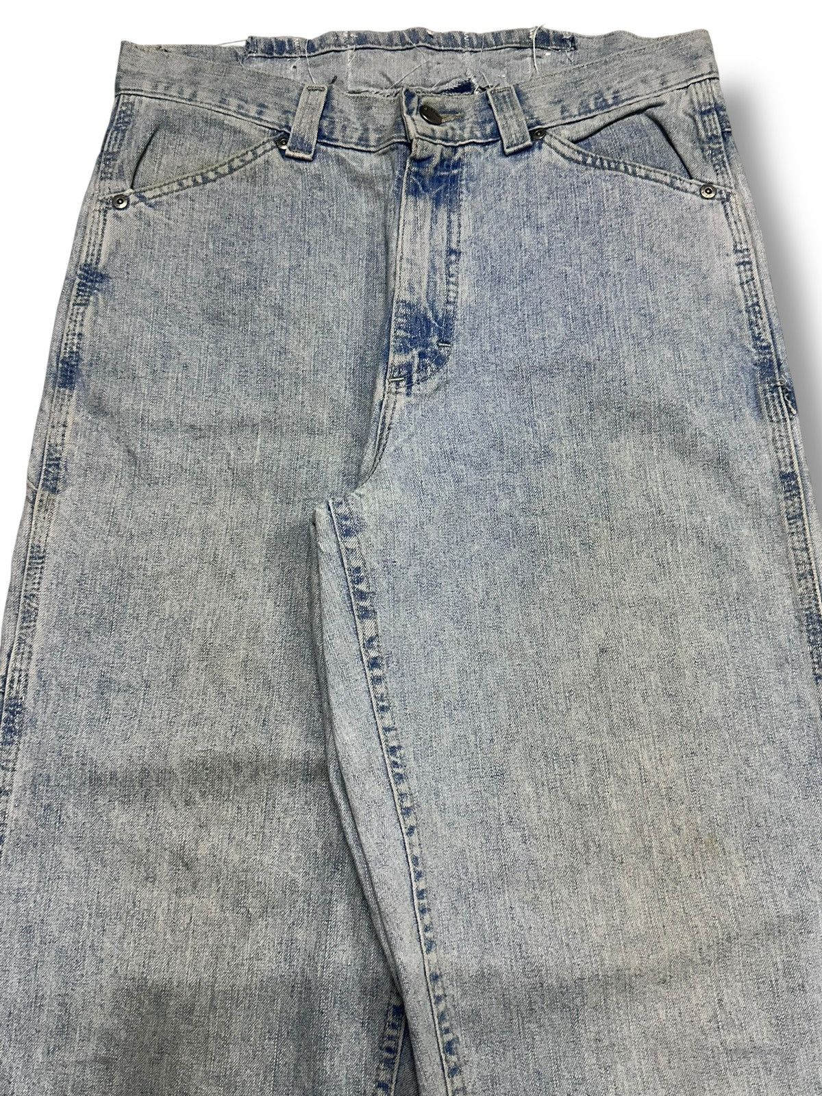 Lee Riveted Lee Baggy Loose Distressed Jeans With Faded Wash Size US 32 / EU 48 - 4 Thumbnail