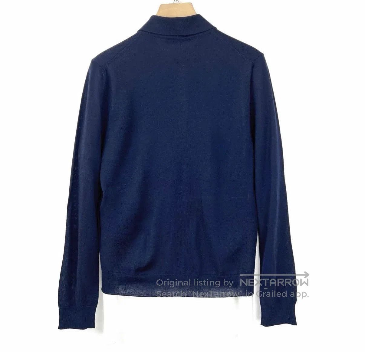 Prada Blue Long Sleeve Polo Shirt. Size US M / EU 48-50 / 2 - 2 Thumbnail