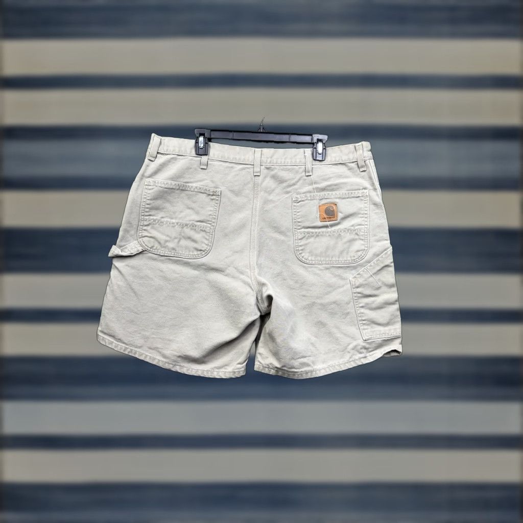 Carhartt VINTAGE Carhartt Cargo Shorts Men 42 Canvas Beige 90s Workwear Vintage Mens Shorts 42 Ba Size US 42 / EU 58 - 1 Thumbnail
