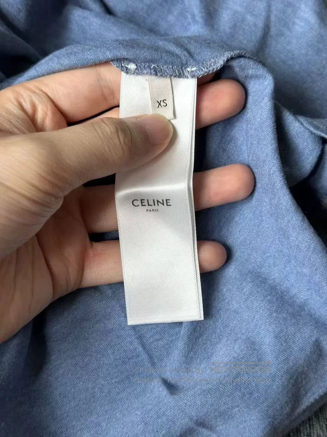 Celine Celine Blue Logo Short-Sleeve T-Shirt. Size XS / US 0-2 / IT 36-38 - 4 Thumbnail