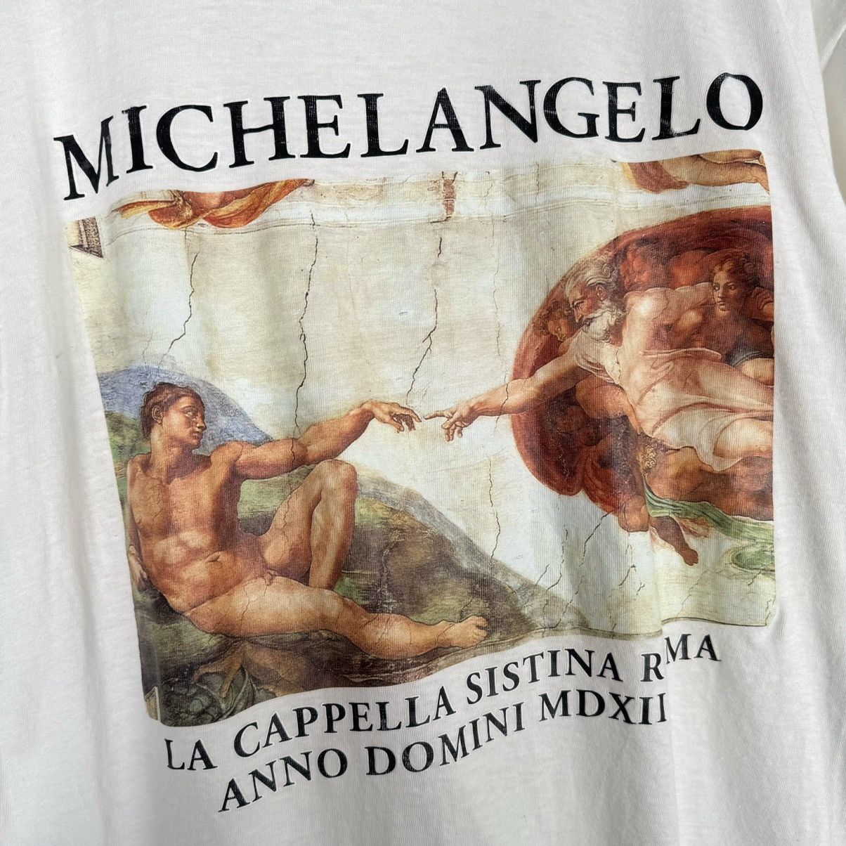 Vintage Vintage 90s Michelangelo Cappella Sistina Art T Shirt Size US L / EU 52-54 / 3 - 4 Thumbnail