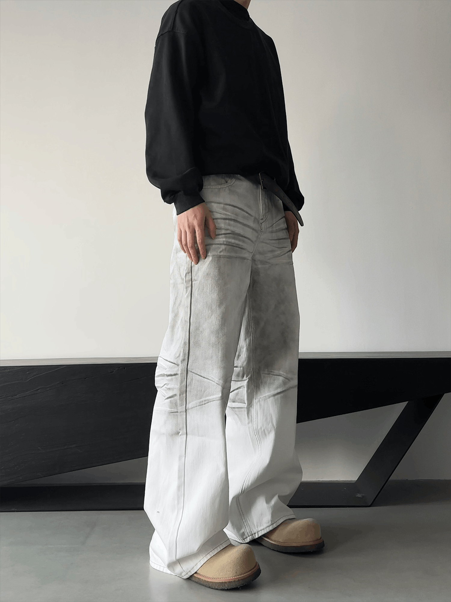 Other White Baggy Flare Jeans, Wide Leg Jeans Size US 30 / EU 46 - 2 Thumbnail