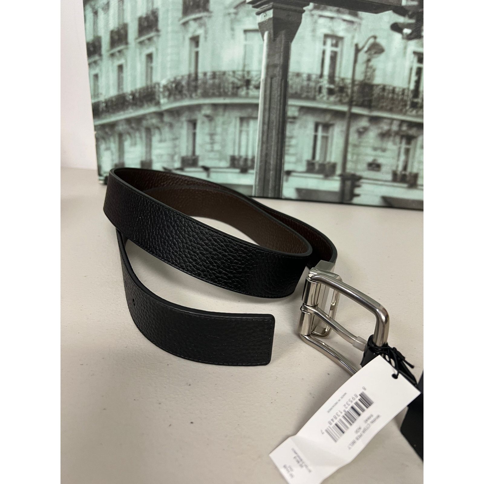 Coach Coach 64840 Double-Sided Pin Buckle Leather Belt Black Size 38 - 6 Thumbnail
