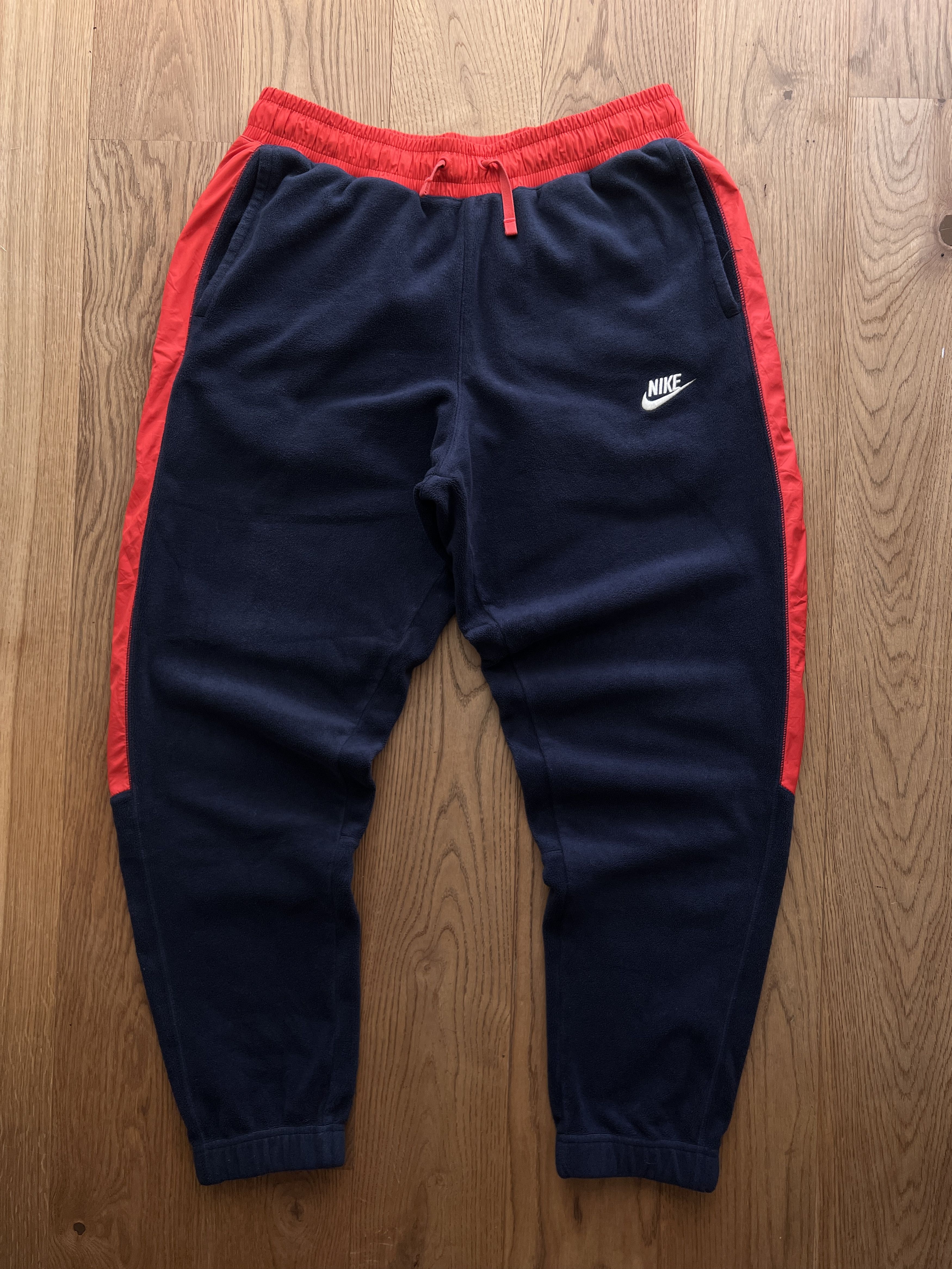 Nike fleece sweatpants track pants swoosh nylon baggy warmed