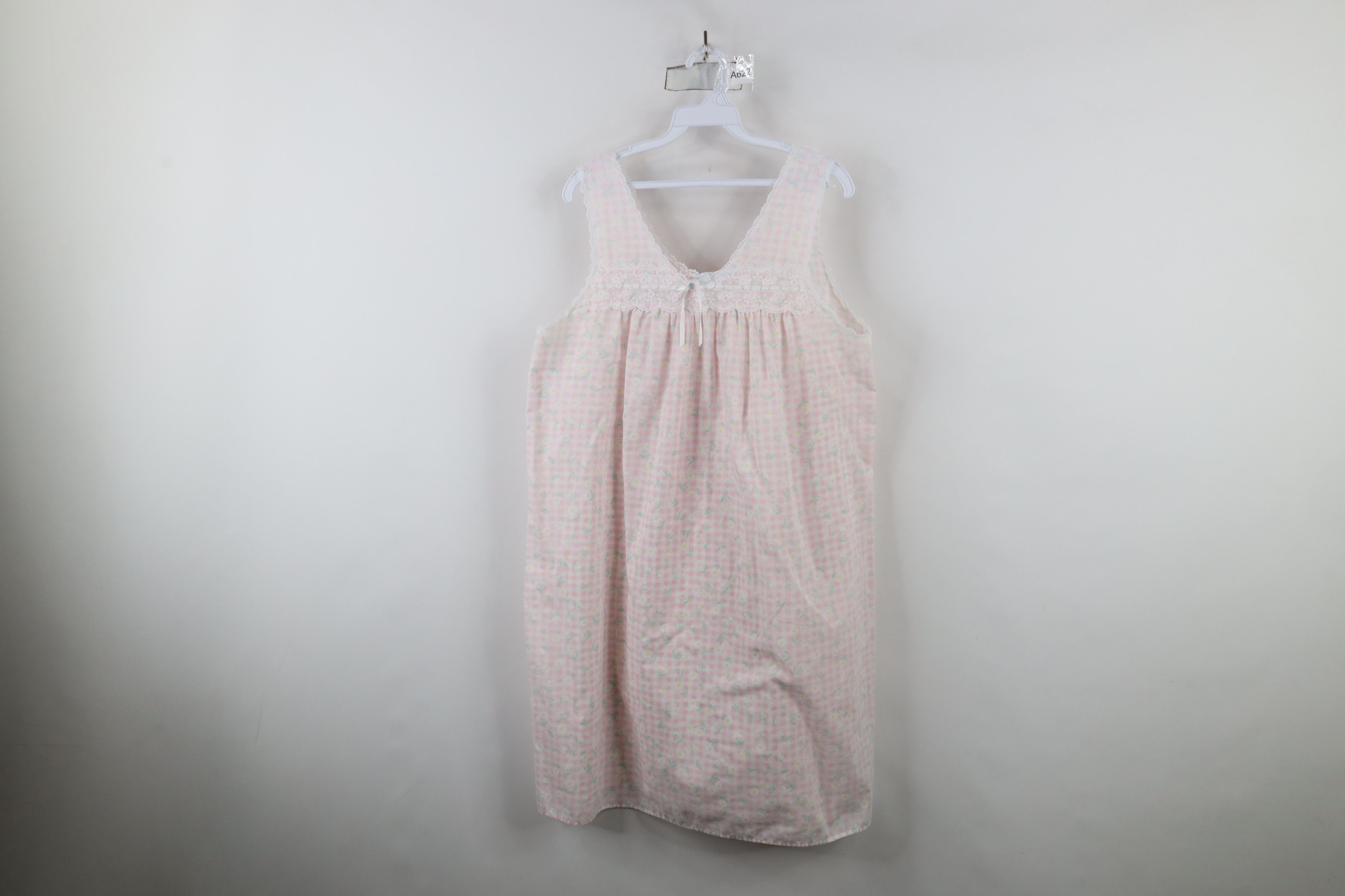 Vintage Vintage 90s Miss Elaine Plaid Night Gown Sleeping Shirt USA Size M / US 6-8 / IT 42-44 - 1 Thumbnail