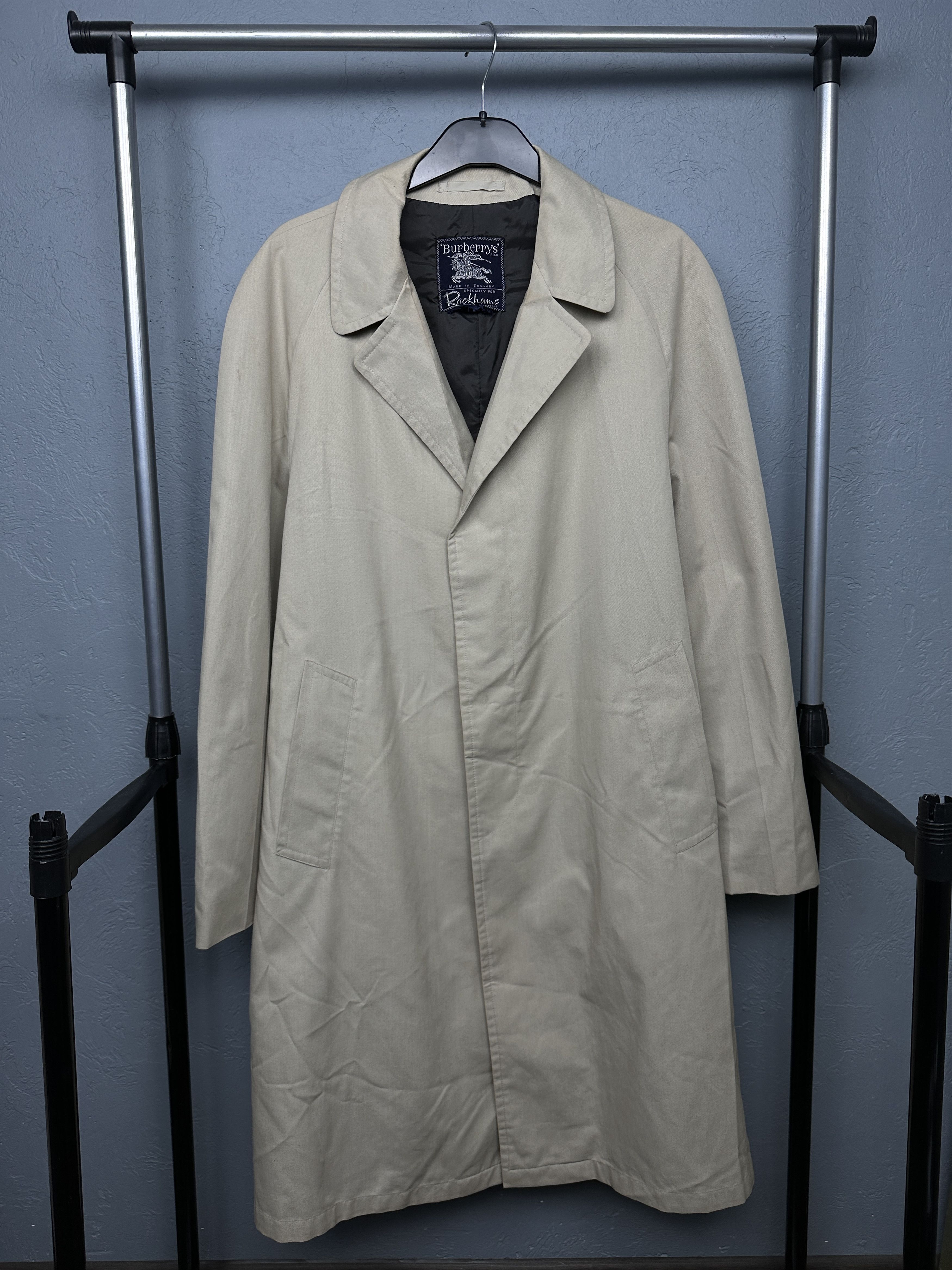 Burberry × Vintage Burberry's Vintage Mens Trench Coat Jacket Size US L / EU 52-54 / 3 - 1 Thumbnail