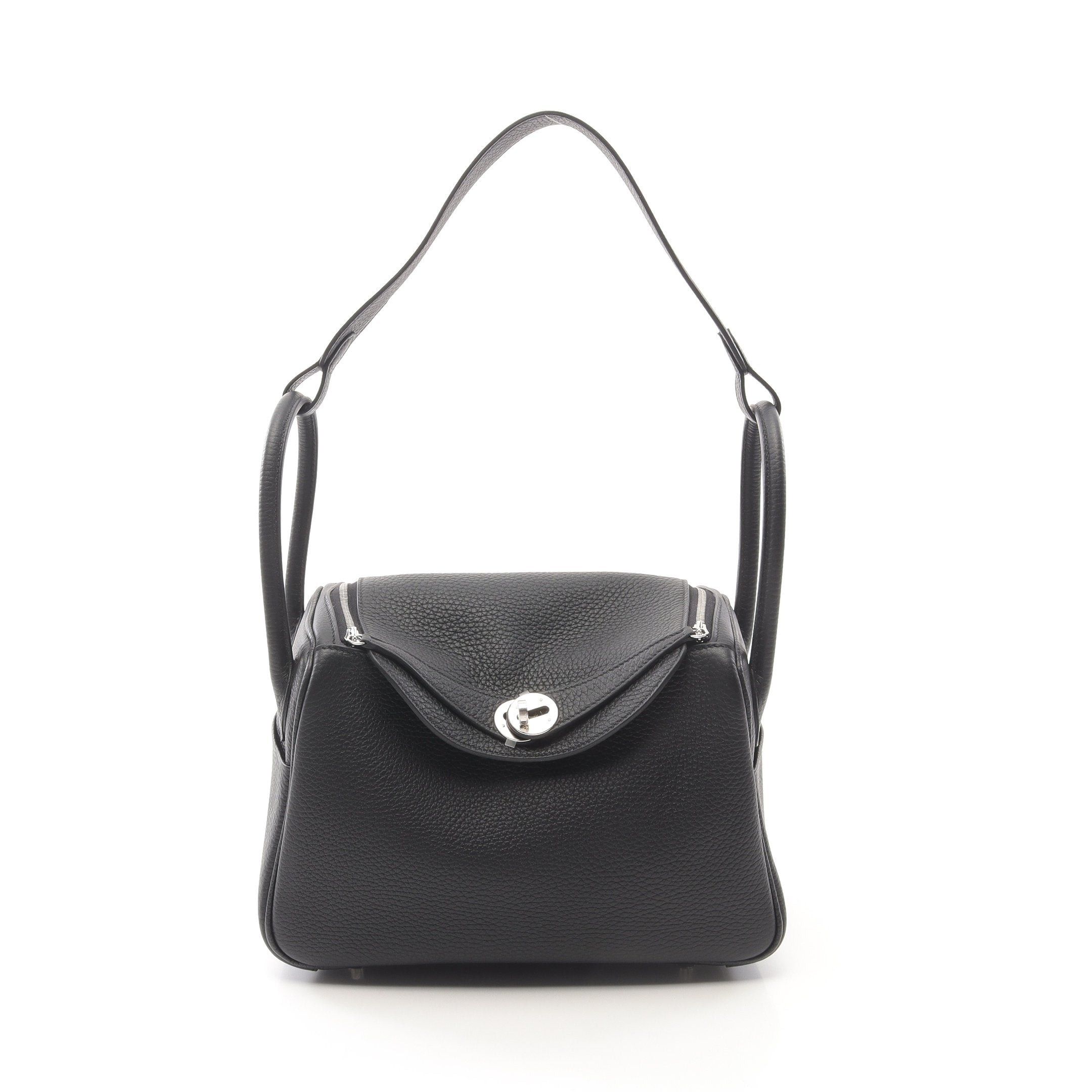 Hermes Hermes Lindy 26 Shoulder Bag Clemence Leather Black Silver Hardware K Stamp Size ONE SIZE - 1 Thumbnail
