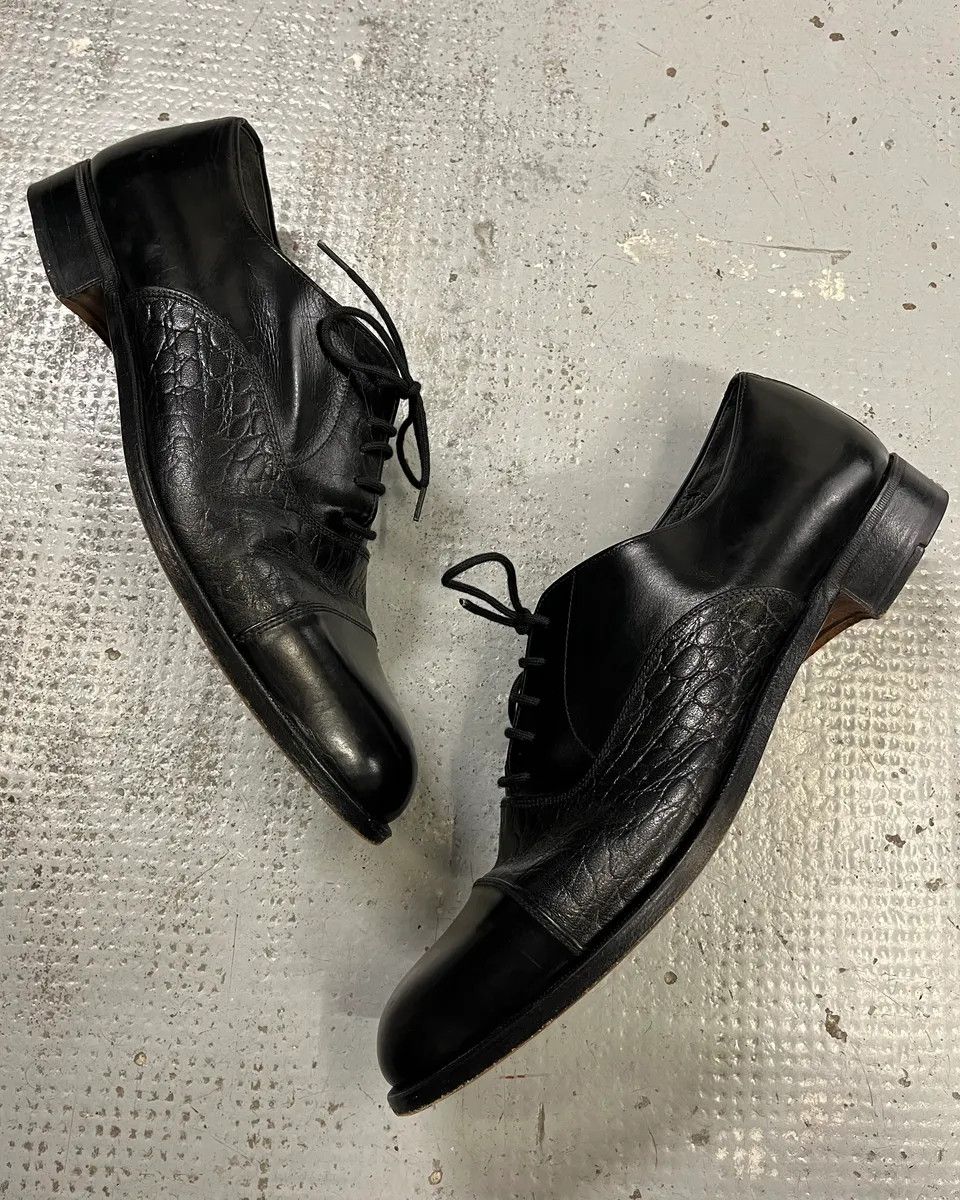 Yves Saint Laurent 1990s Yves Saint Laurent Black Leather Oxford Shoes Size US 9 / EU 42 - 3 Thumbnail