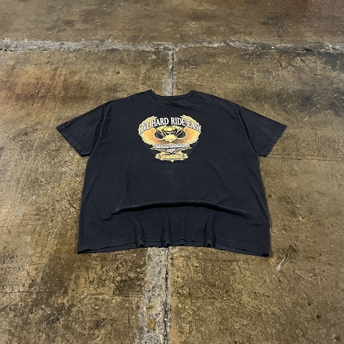 Harley Davidson × Vintage Crazy Vintage Harley Davidson Cafe Eagle Wings Tee Shirt 3XL Size US XXL / EU 58 / 5 - 1 Thumbnail