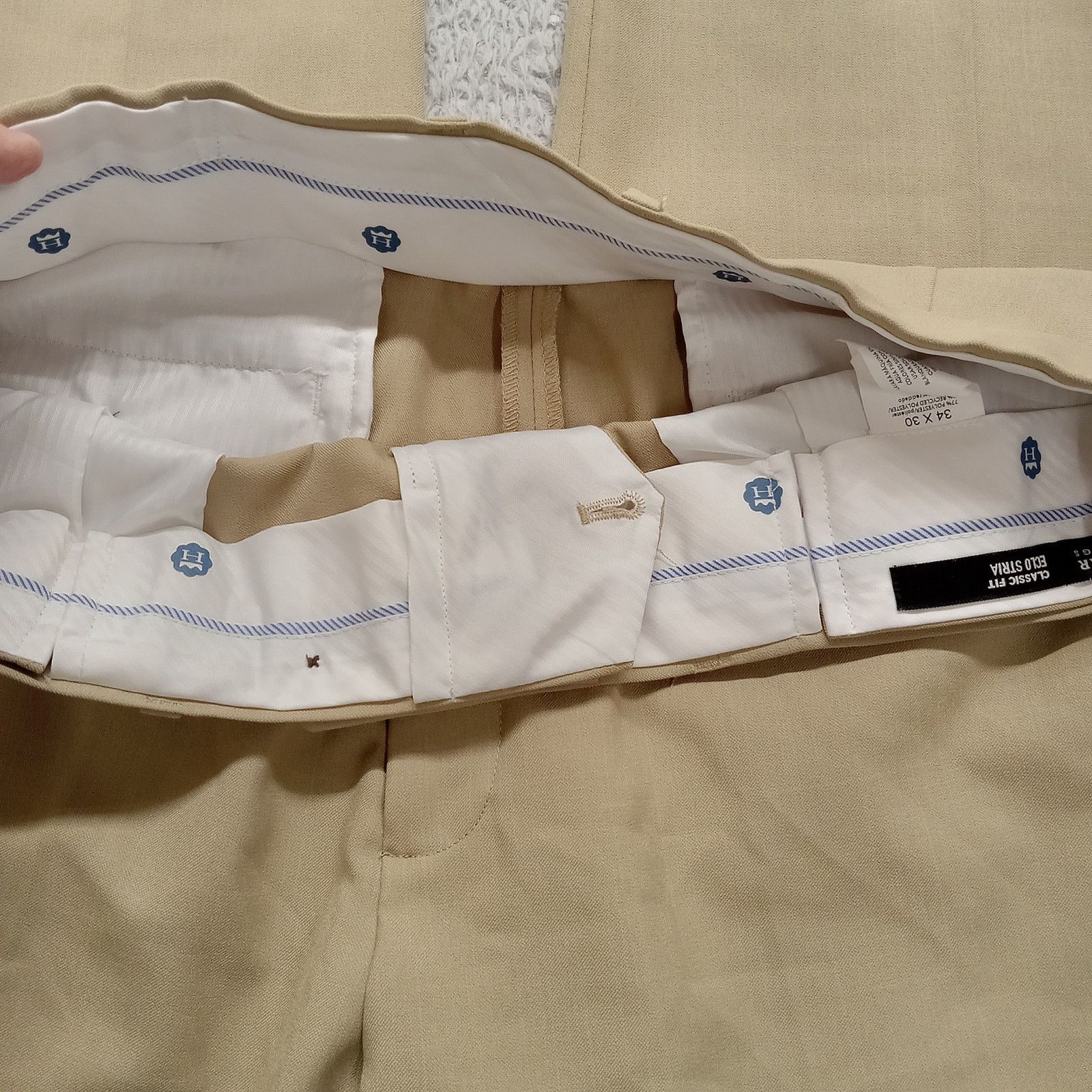 Haggar Haggar Dress Pants 34 X 30 Straight Classic Fit Eclo Stria Size US 34 / EU 50 - 4 Thumbnail