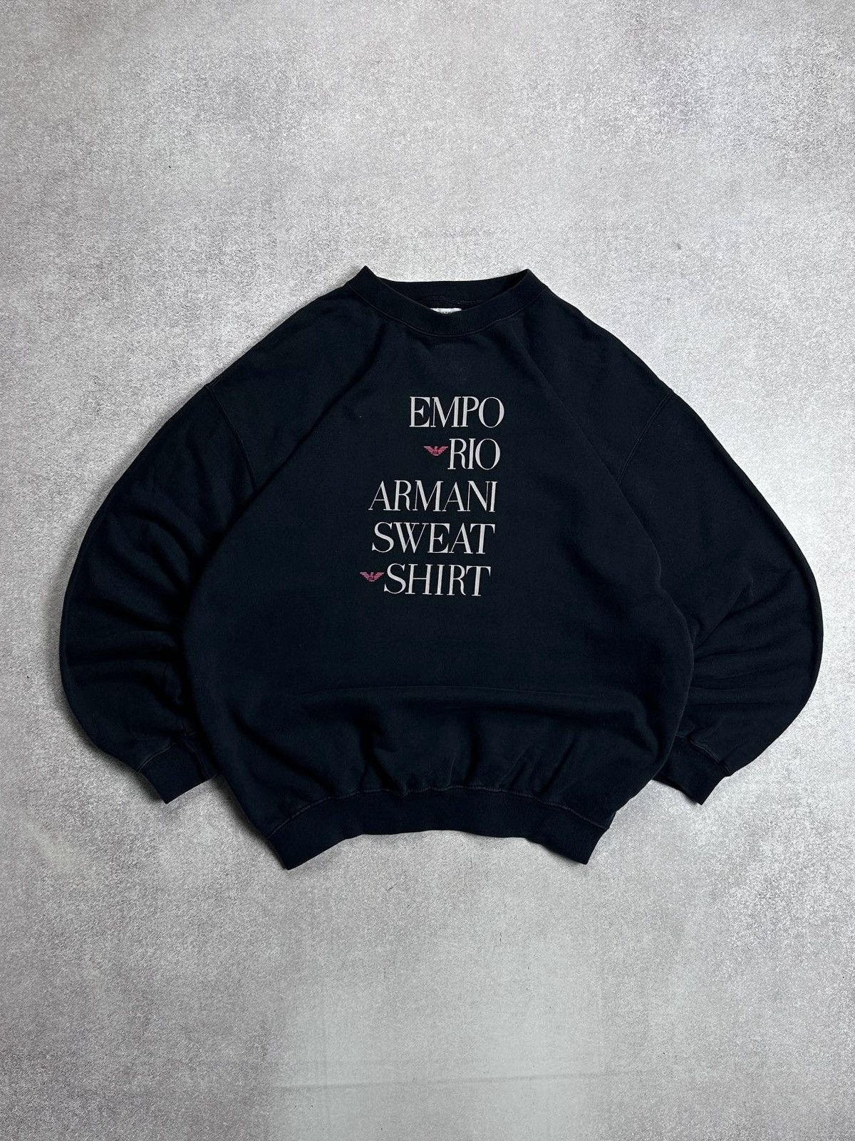 Vintage 90s Emporio Armani Sweatshirt Rare Boxy Y2K M