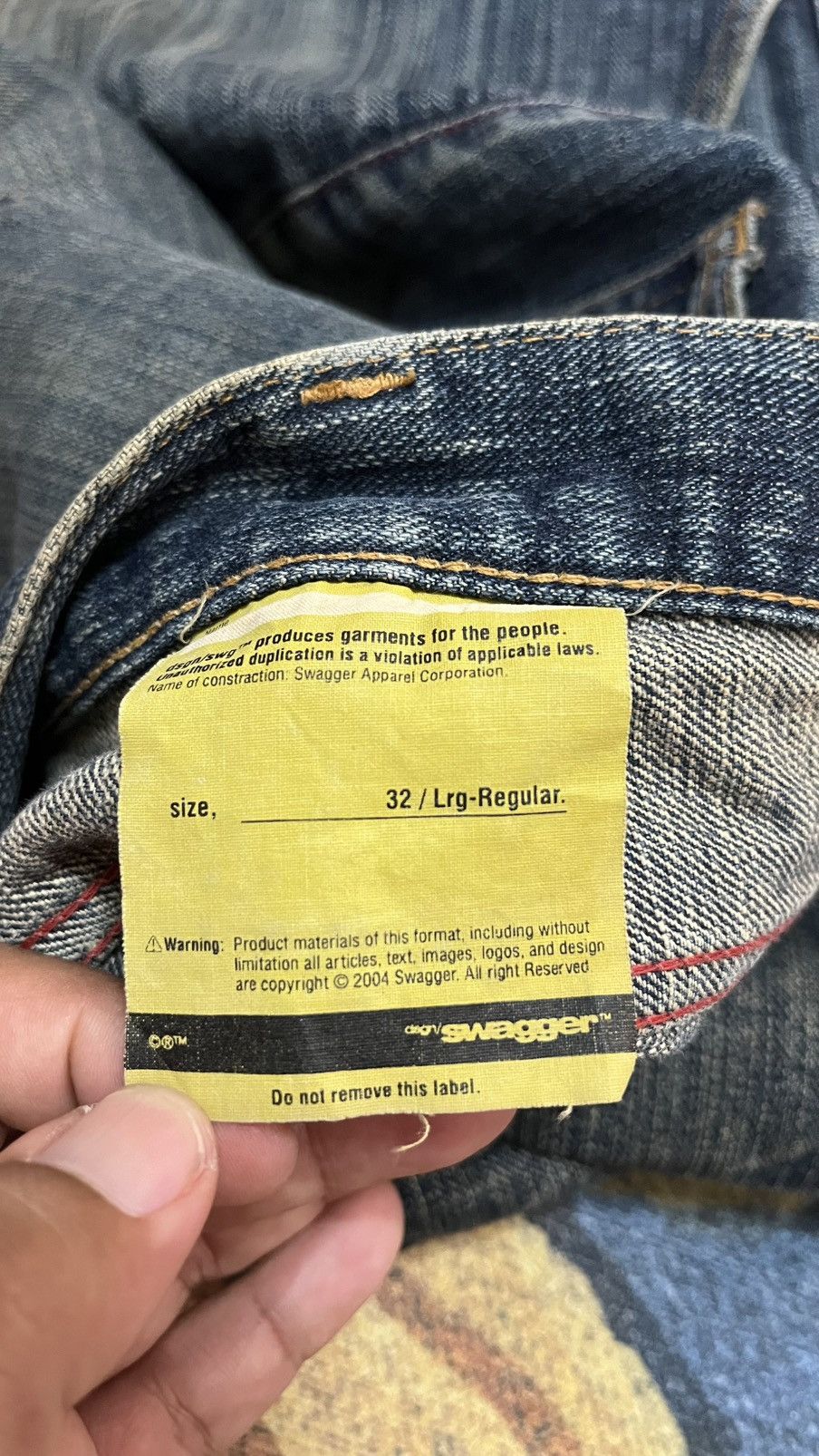 Swagger Vintage Distressed Swagger Jeans size 35 x 43 Size US 35 - 10 Thumbnail