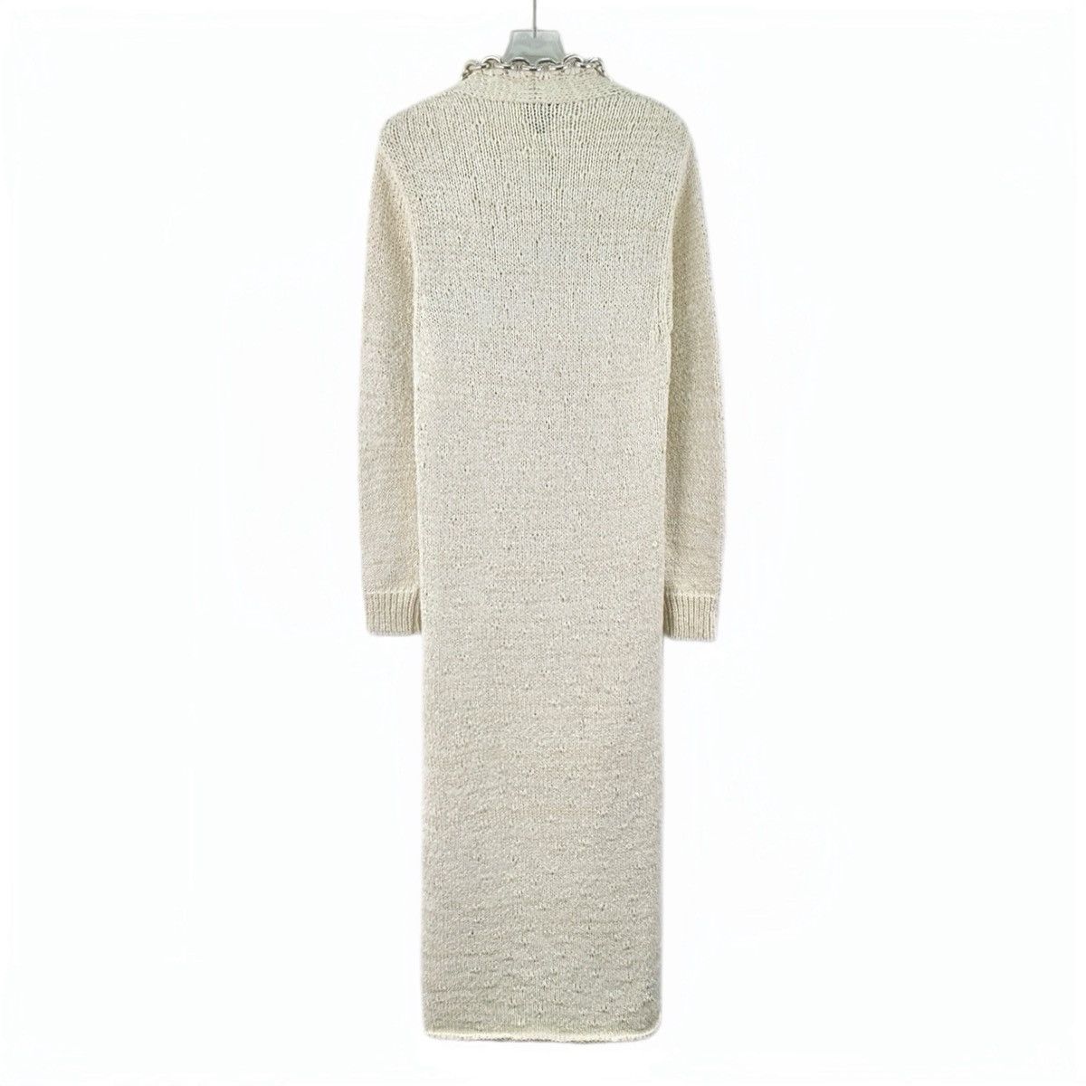 Bottega Veneta Bottega Veneta Beige Chain Long Sleeve Knit Dress K26WX Size S / US 4 / IT 40 - 2 Thumbnail