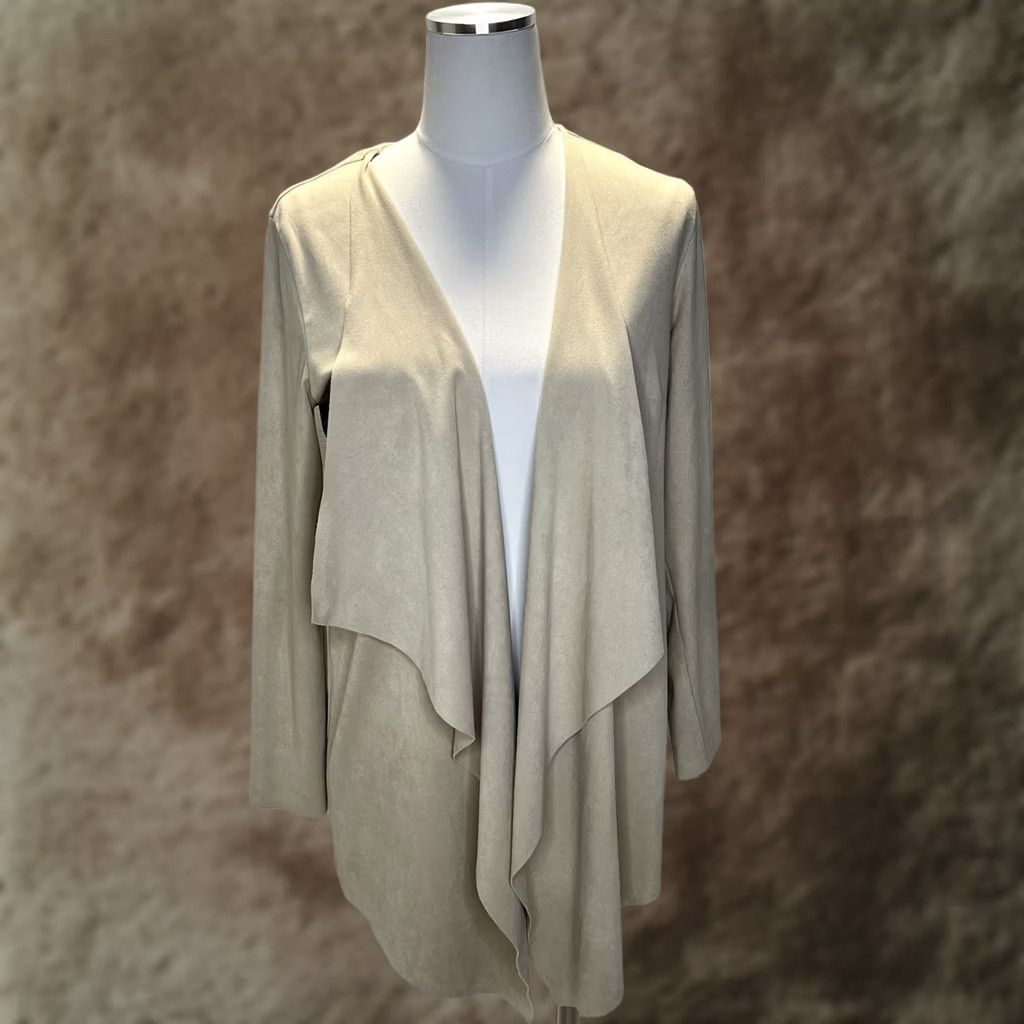 Soft Surroundings Soft Surroundings Ultra Soft Open Front Waterfall Cardigan Faux Suede Wrap Small Size S / US 4 / IT 40 - 1 Thumbnail