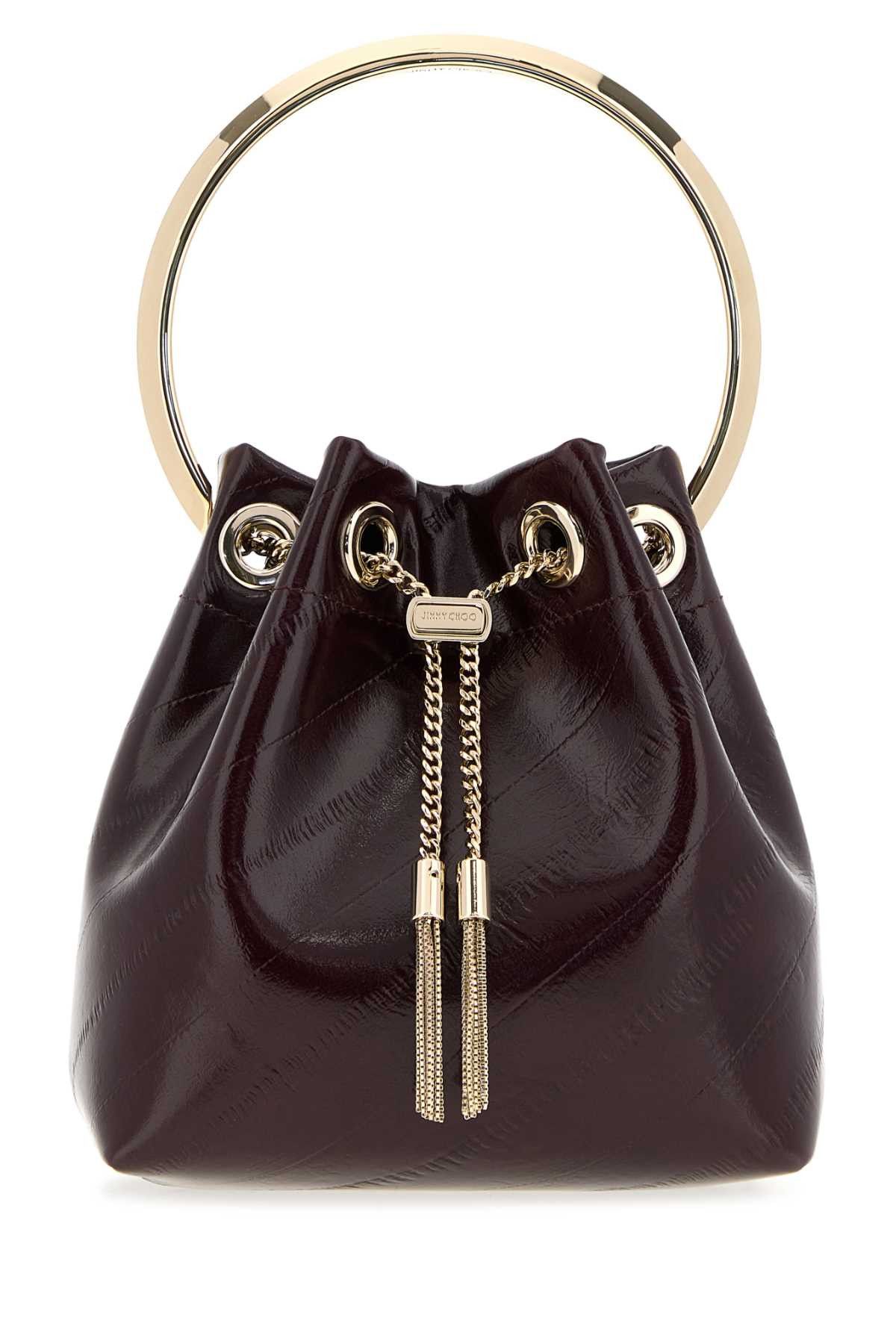 Jimmy Choo Aubergine Leather Bon Bon Bucket Bag Size ONE SIZE - 1 Thumbnail