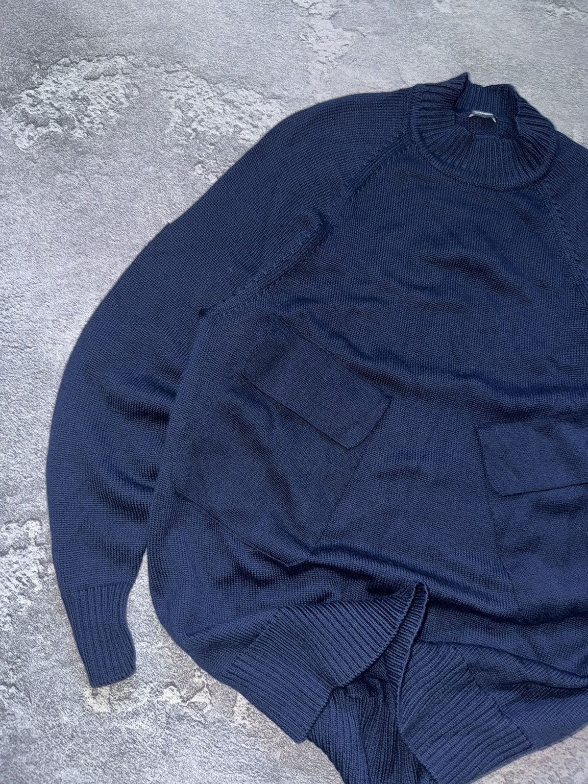 Designer × Jil Sander Jil sander navy S sweater dress knitwear relaxed jumper 00s Size S / US 4 / IT 40 - 4 Thumbnail