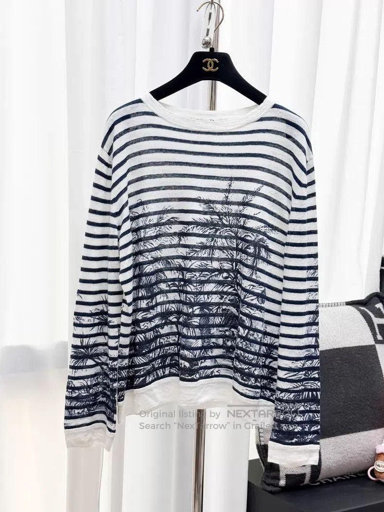 Dior Dior Color-blocked striped linen tropical garden Ruyi prin Size XS / US 0-2 / IT 36-38 - 1 Thumbnail