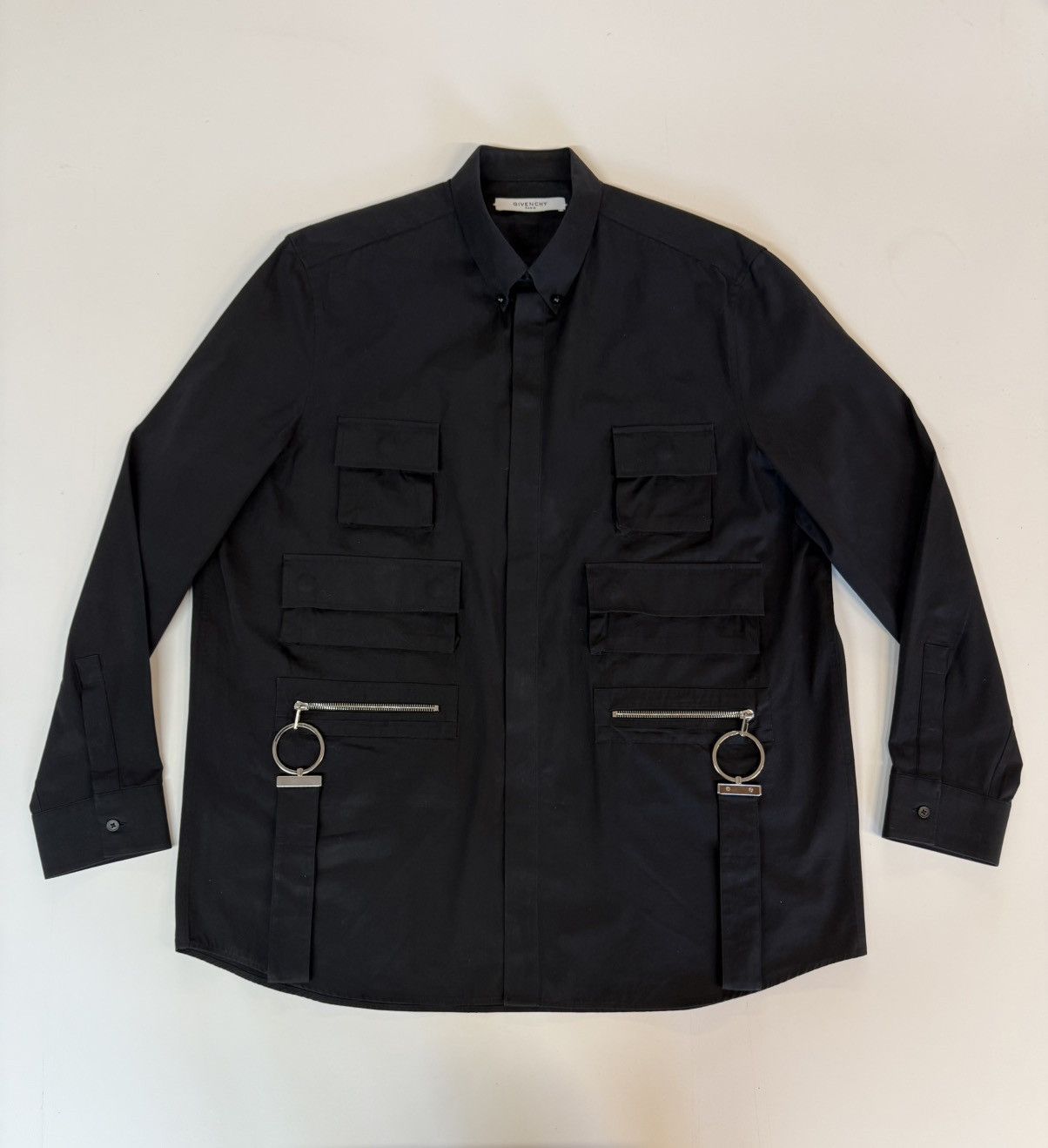 Givenchy Givenchy Paris FW2015 Multi-Pocket Utility Cargo Shirt -XL Size US XL / EU 56 / 4 - 2 Thumbnail