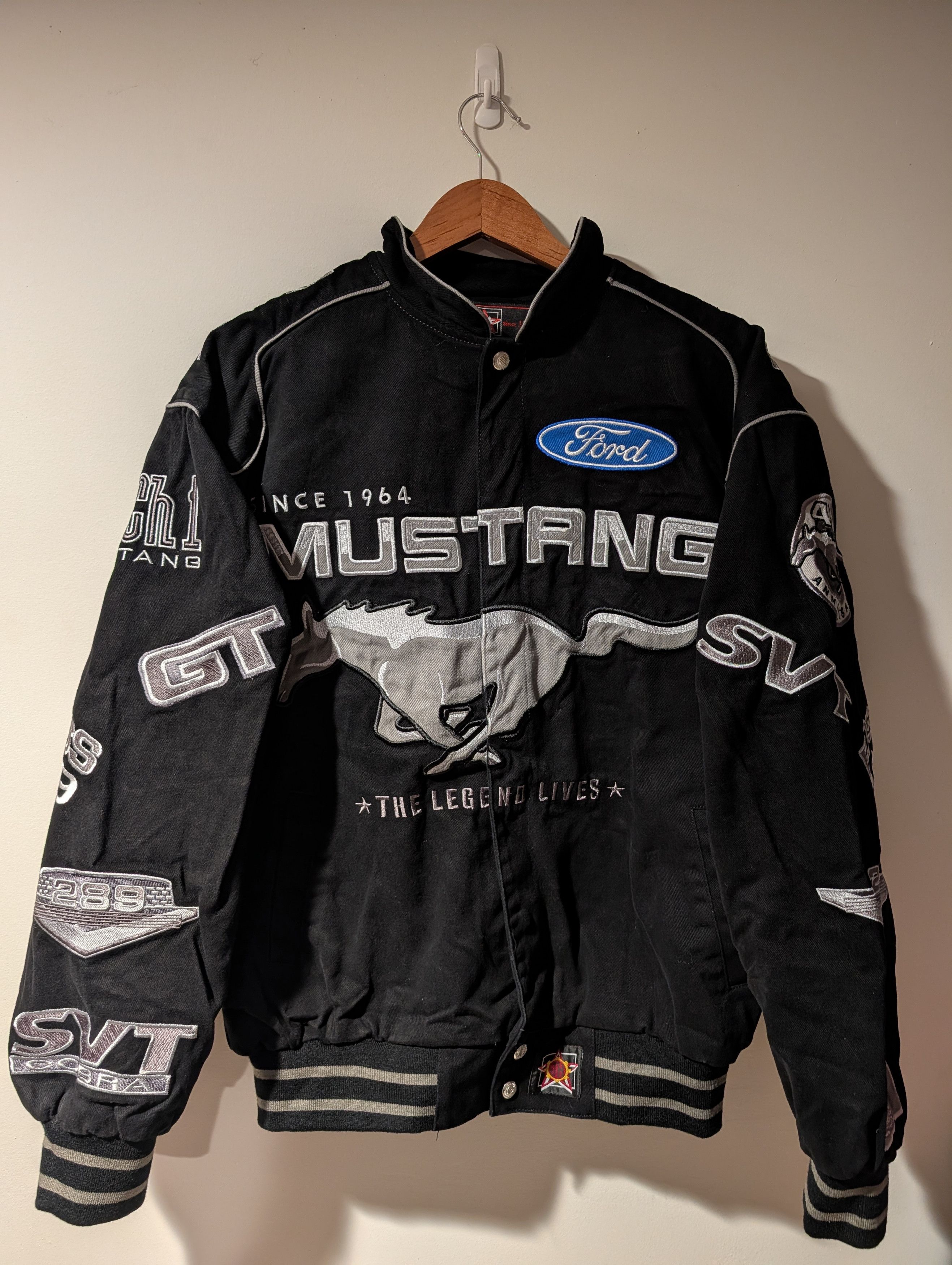 Mustang Vtg JH Design Mustang Racing Jacket Embroidered SVT Cobra Size US M / EU 48-50 / 2 - 1 Thumbnail
