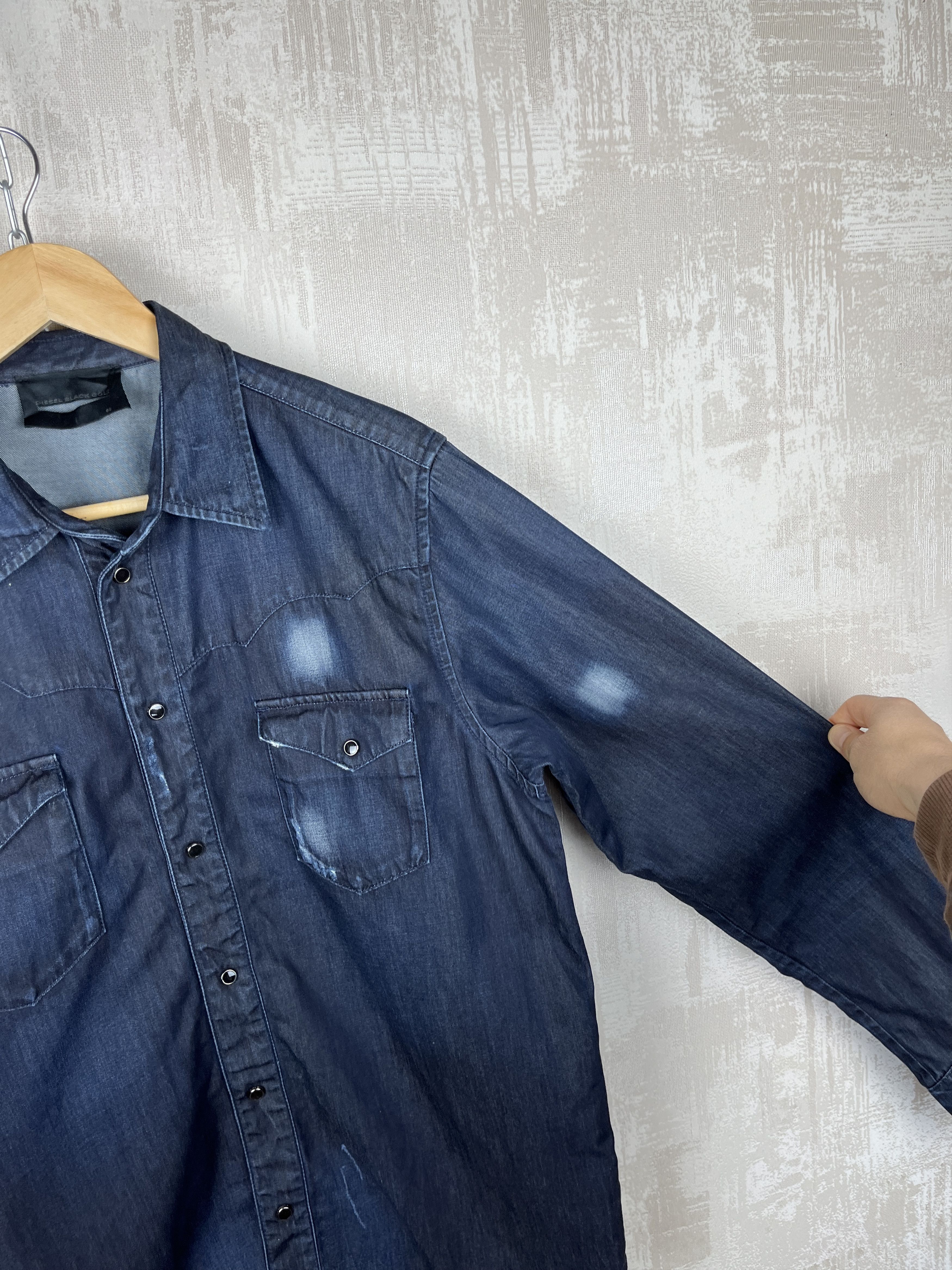 Diesel Black Gold Diesel Black Gold Western Snap Button L/S Jeans Shirt Size US L / EU 52-54 / 3 - 10 Thumbnail