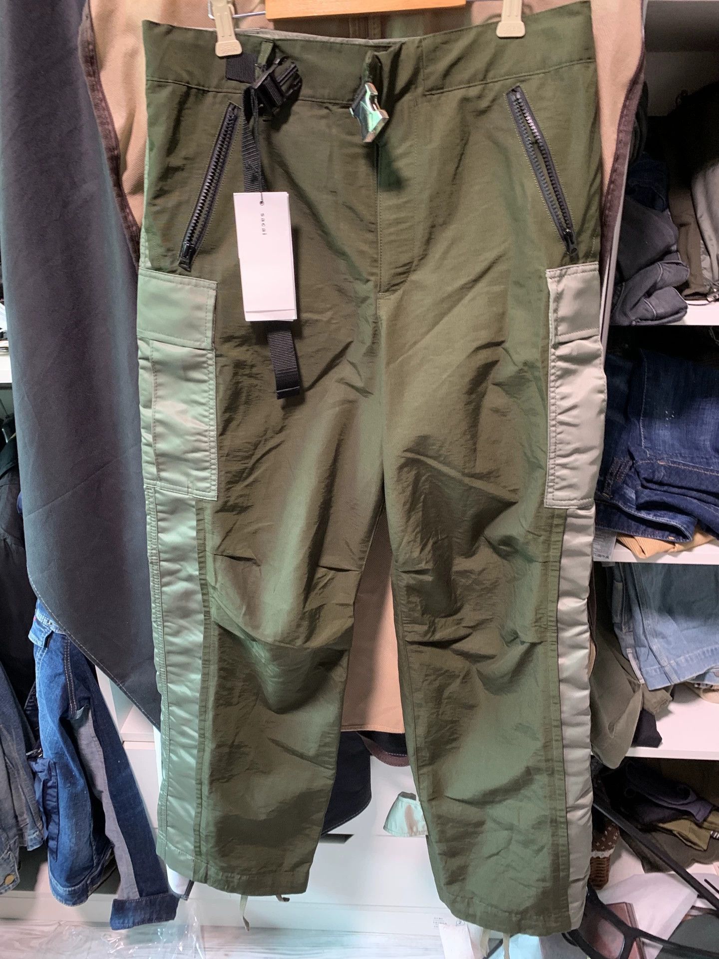 Sacai Multi Color Cargo Pants with Zip Pockets Size US 32 / EU 48 - 1 Thumbnail