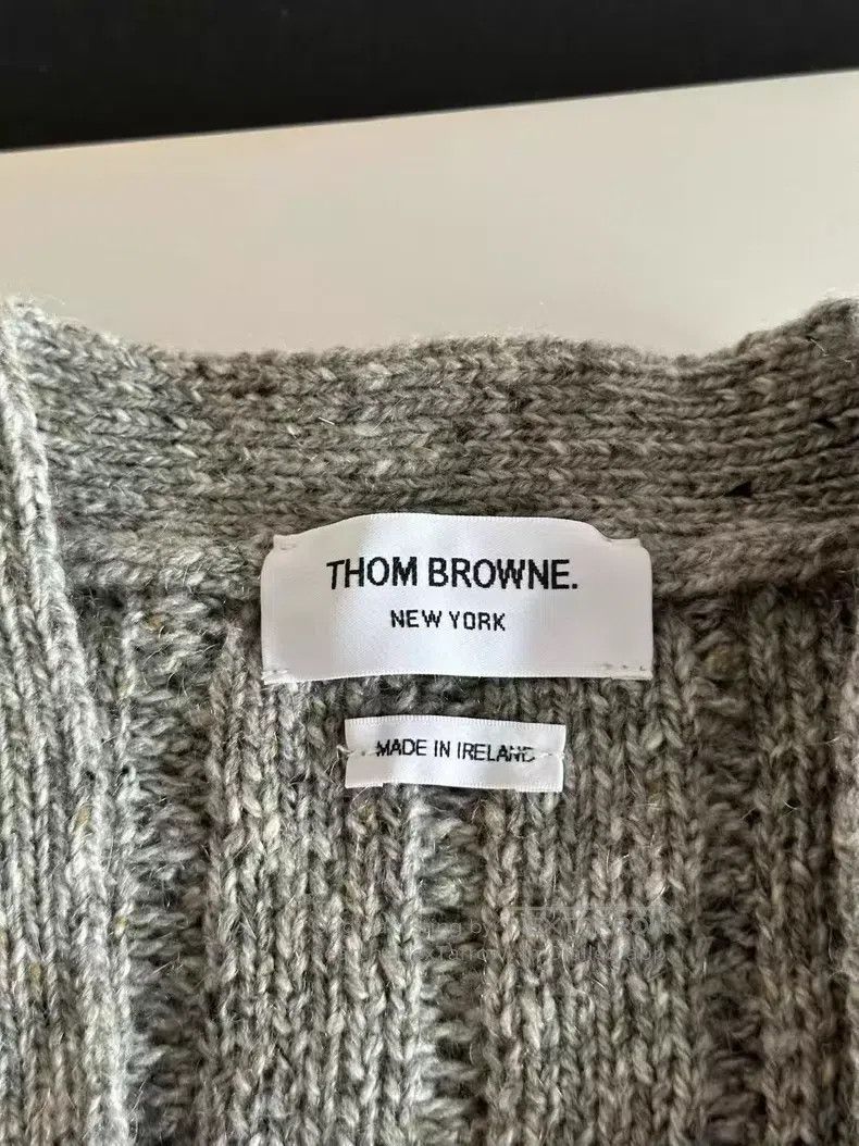 Thom Browne Thom Browne Gray twisted wool cardigan Size US M / EU 48-50 / 2 - 3 Thumbnail