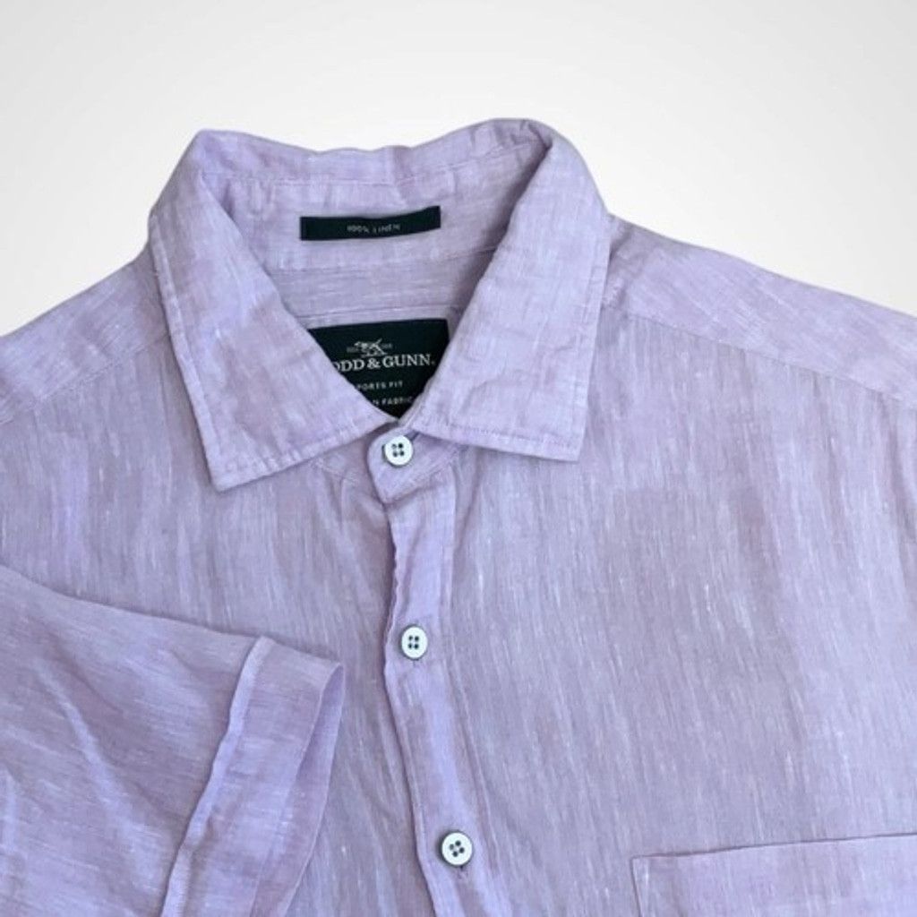 Rodd & Gunn Rodd & Gunn Sports Fit Lilac Lavender Short Slv. Shirt Men M Size US M / EU 48-50 / 2 - 1 Thumbnail
