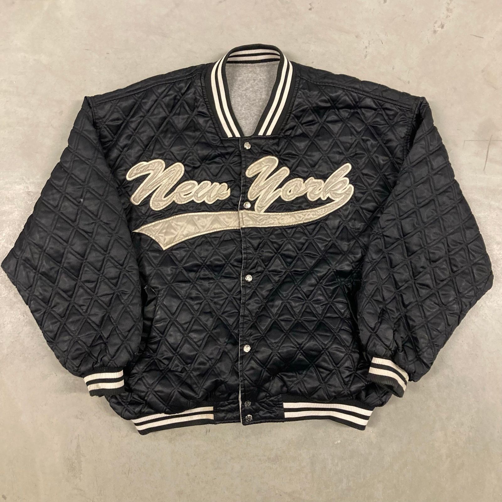 Vintage vintage y2k reversible New York satin jacket Size US XL / EU 56 / 4 - 2 Thumbnail