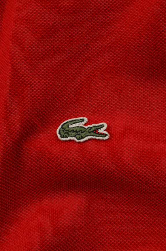Lacoste Women's Lacoste Red Polo Shirt Green Footprint Size M Size M / US 6-8 / IT 42-44 - 3 Thumbnail