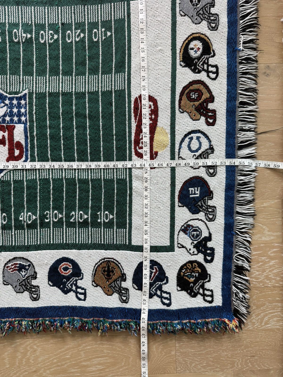 NFL Rare Vintage NFL Team Helmets Field Woven Throw Blanket Size ONE SIZE - 8 Thumbnail