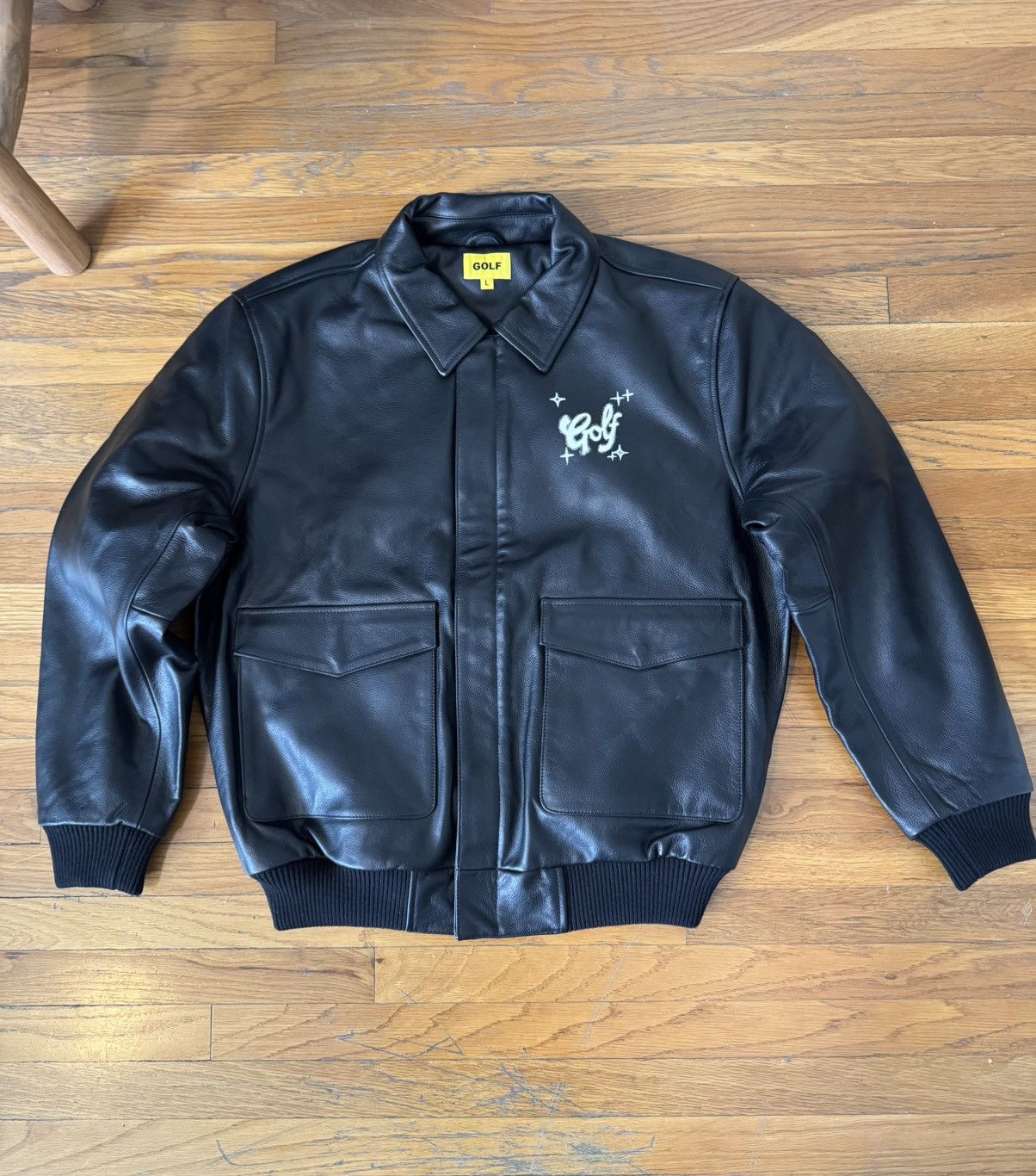 Golf Wang GOLF RACING LEATHER JACKET | Grailed