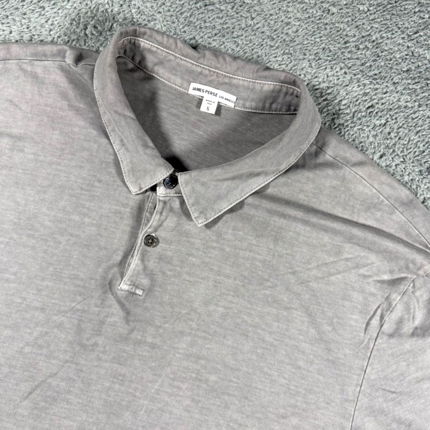 James Perse James Perse Polo Shirt - Grey Mens 5/2XL Size US XL / EU 56 / 4 - 2 Thumbnail